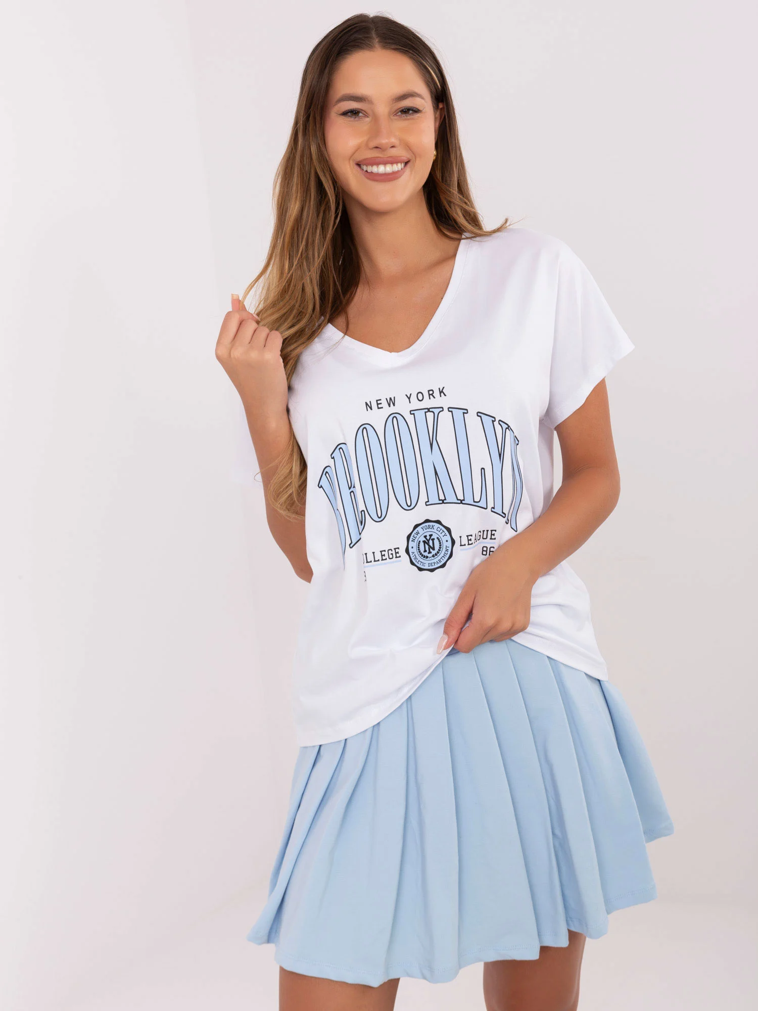 Compleu Dama Mini, Imprimat, RELEVANCE, Albastru Casual - imagine 2