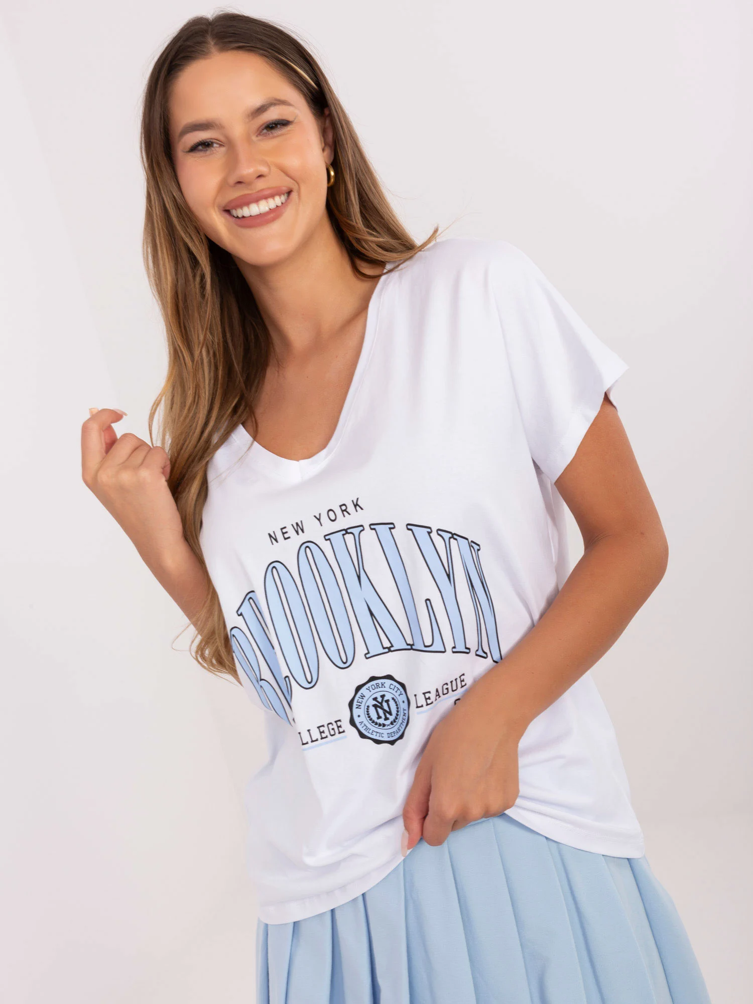 Compleu Dama Mini, Imprimat, RELEVANCE, Albastru Casual - imagine 5
