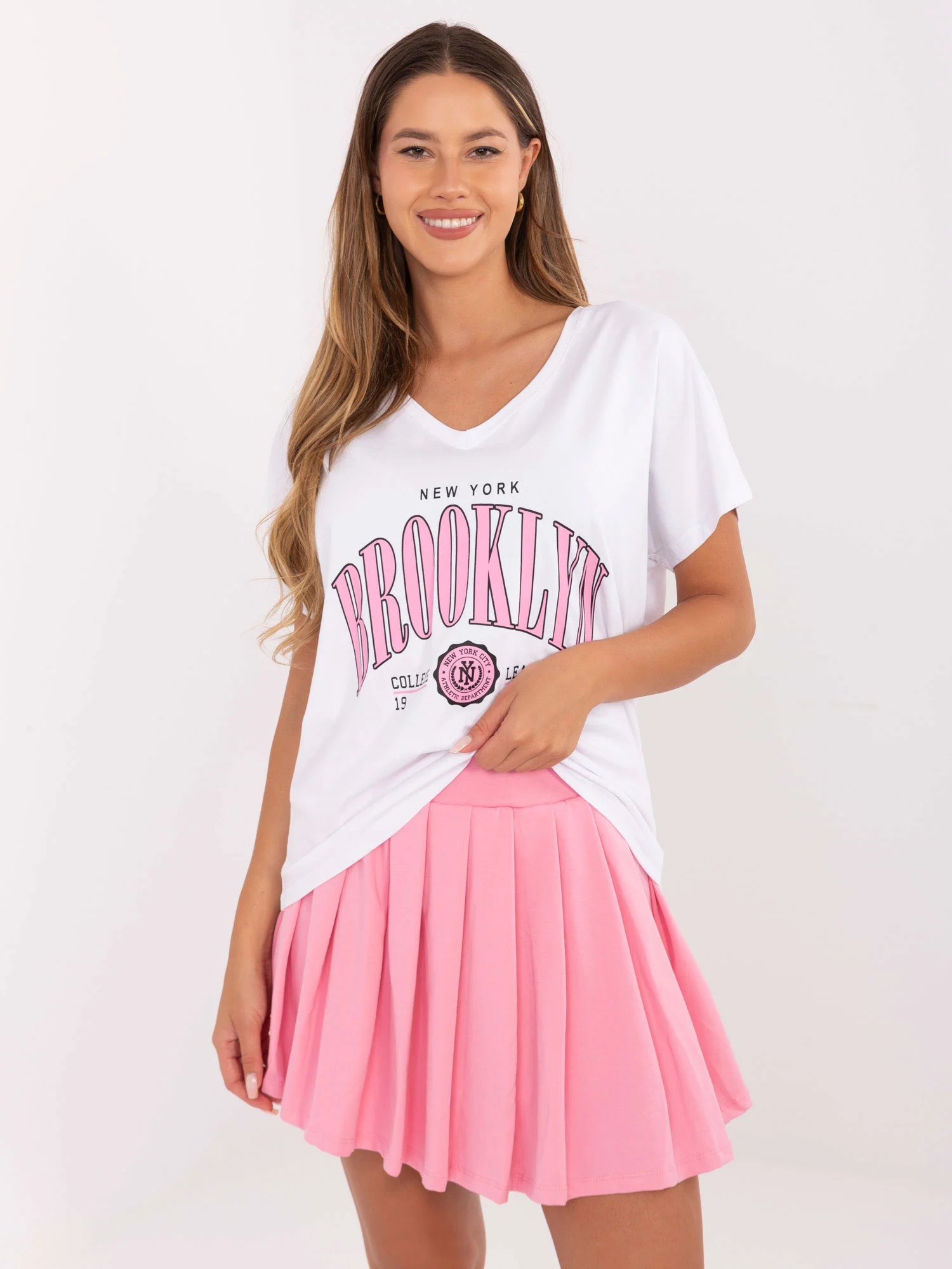 Compleu Dama Mini, Imprimat, RELEVANCE, Roz Casual - imagine 4