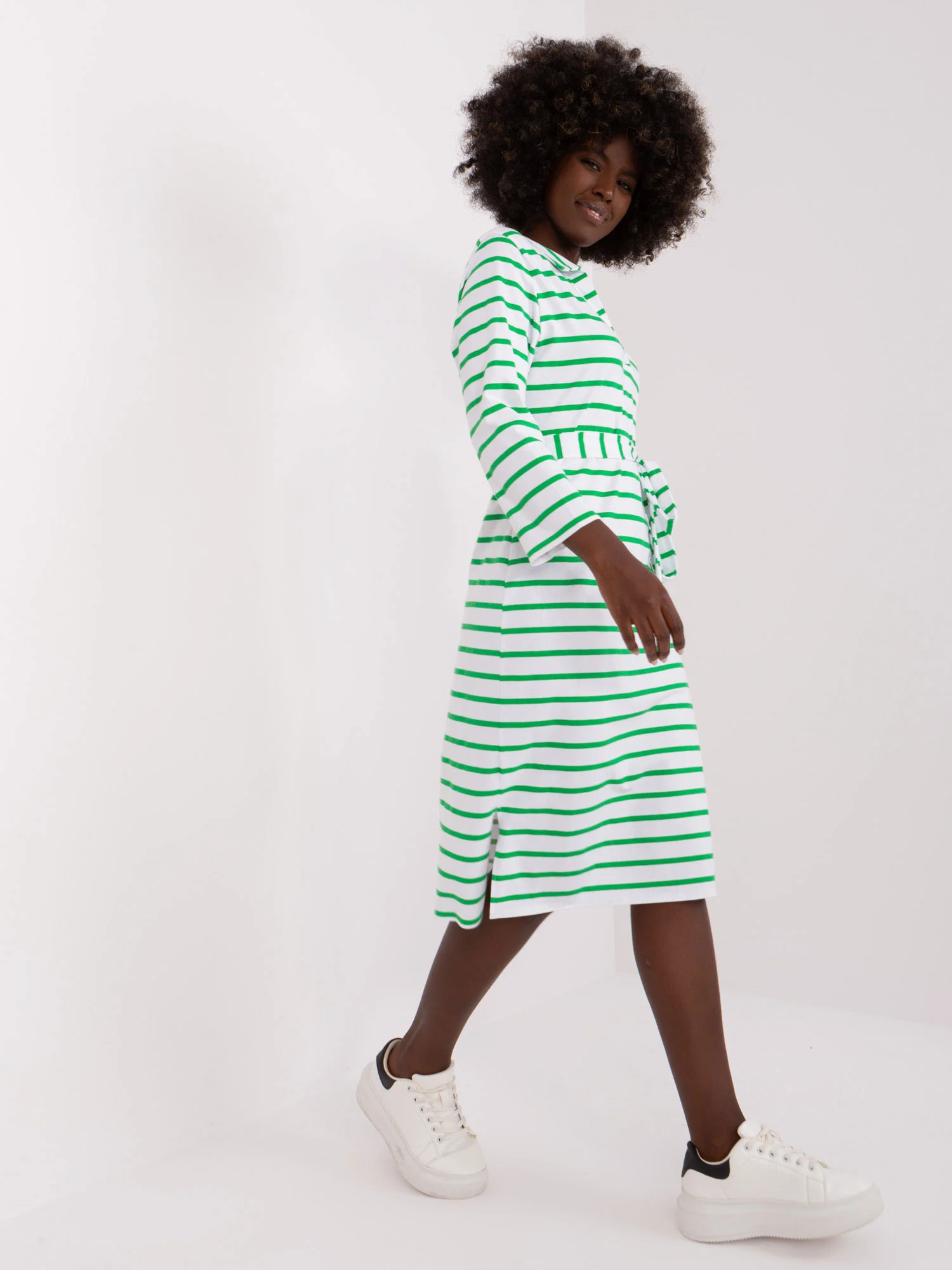 Rochie Dama Maxi, Dungi, LAKERTA, Verde Eleganta Office - Image 6