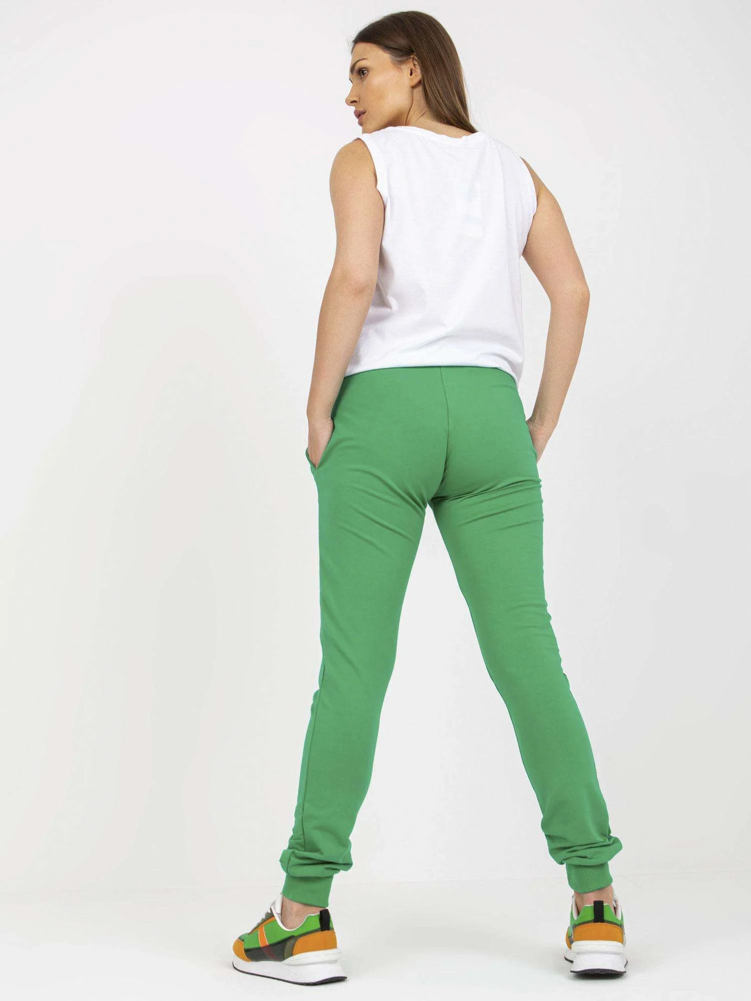 Compleu Dama Fara maneci, Imprimat, RELEVANCE, Verde Casual - imagine 4