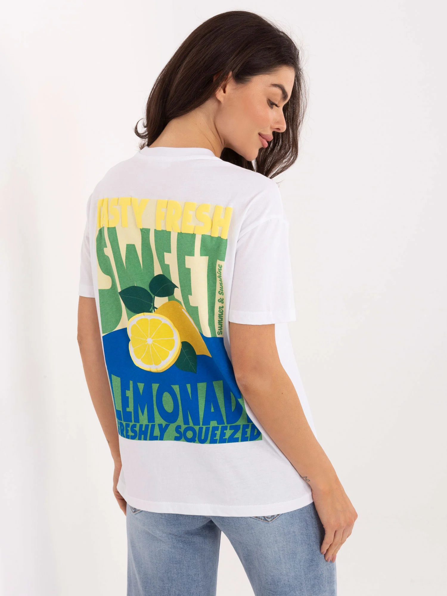 Tricou Dama Mini, Decolteu rotund, Sublevel, Galben Casual - imagine 4