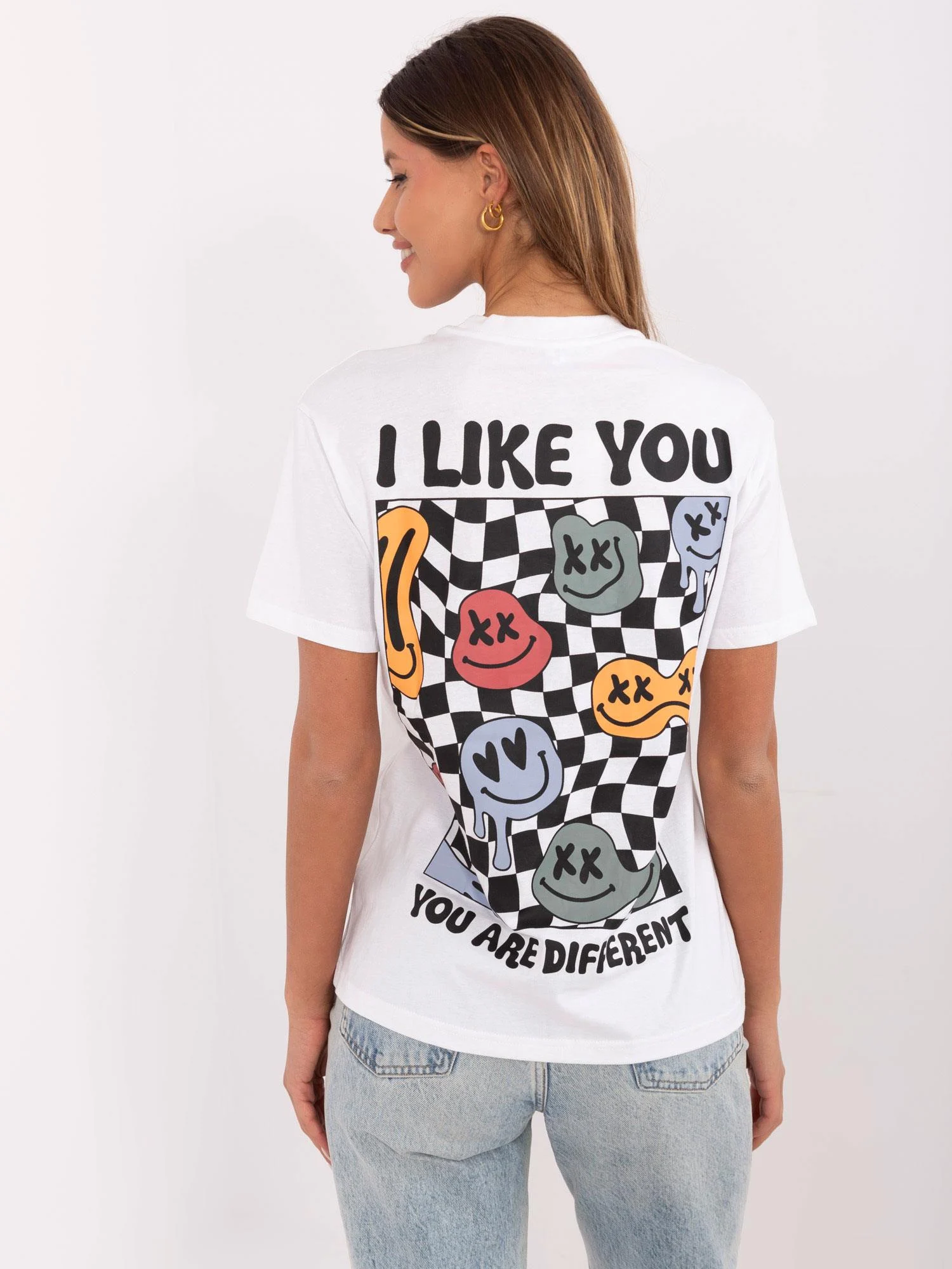 Tricou Dama Mini, Decolteu rotund, Sublevel, Alb Casual - imagine 5