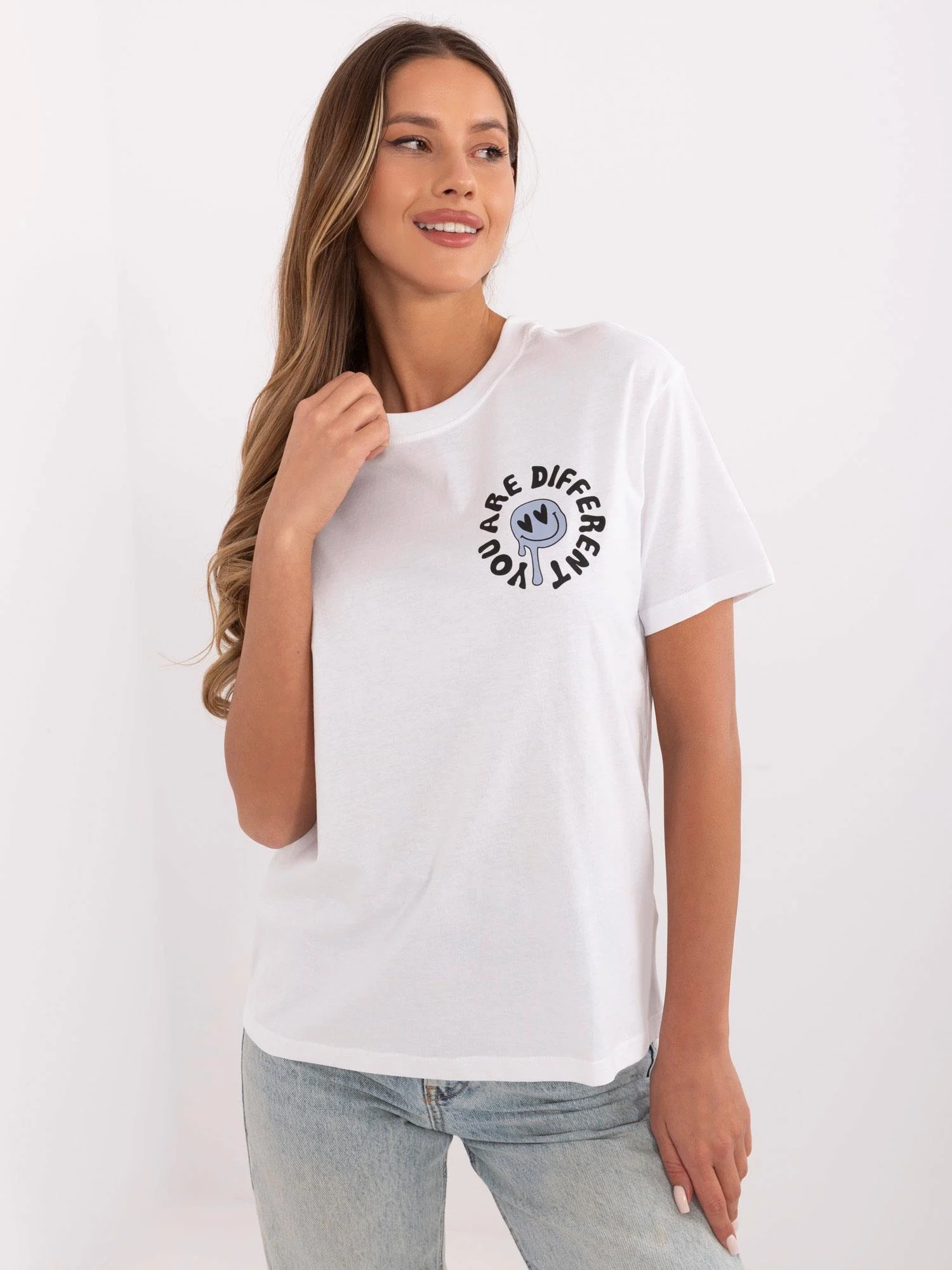 Tricou Dama Mini, Decolteu rotund, Sublevel, Alb Casual - imagine 4