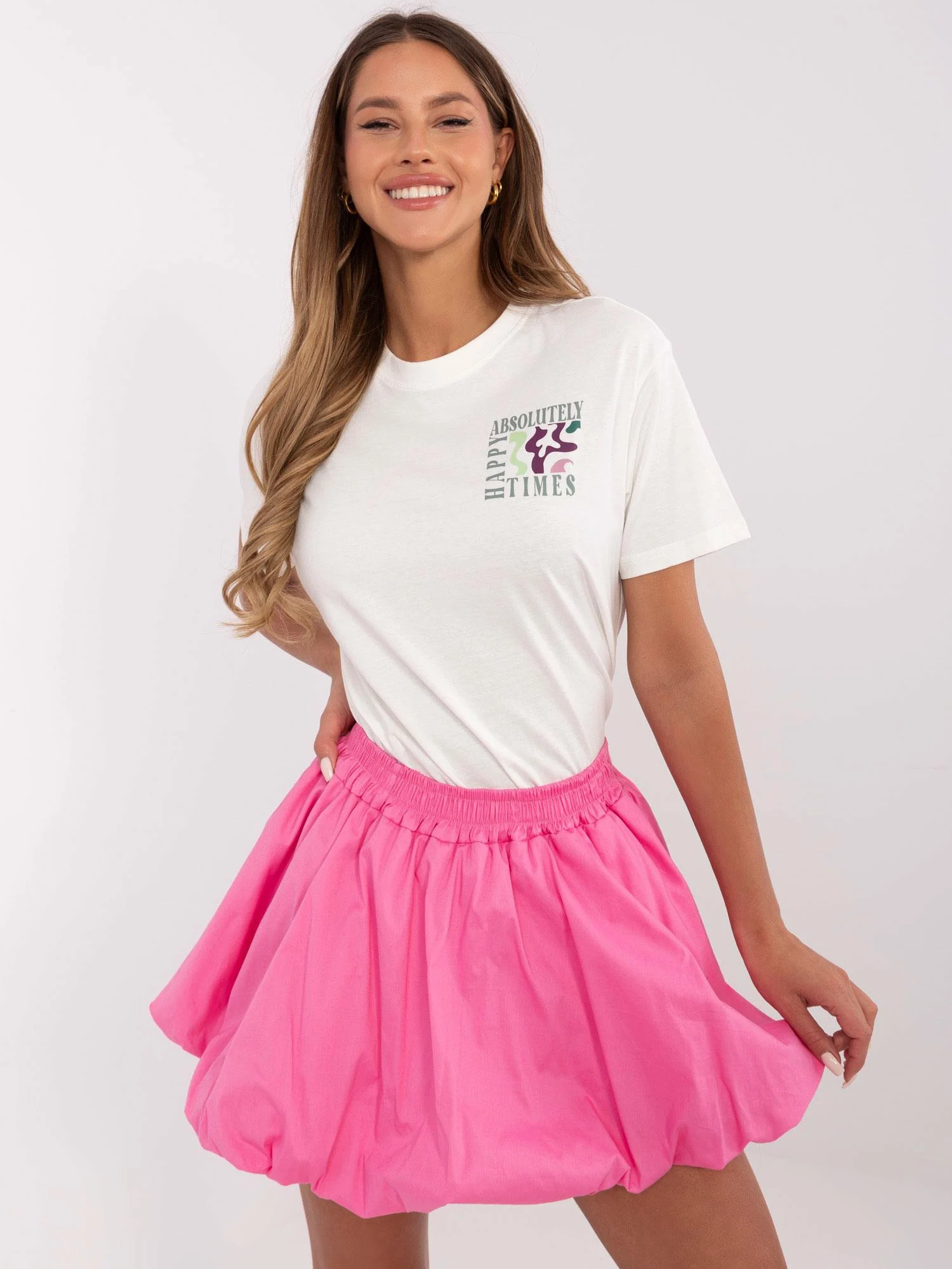 Tricou Dama Mini, Decolteu rotund, Sublevel, Alb Casual - imagine 6