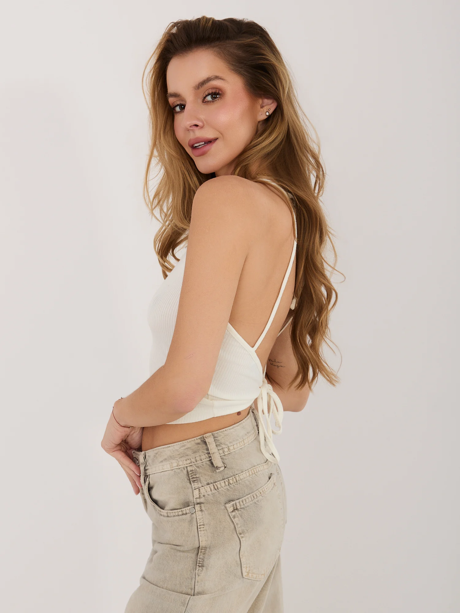 Top Dama Mini, Dungi, Sublevel, Alb Casual - imagine 6