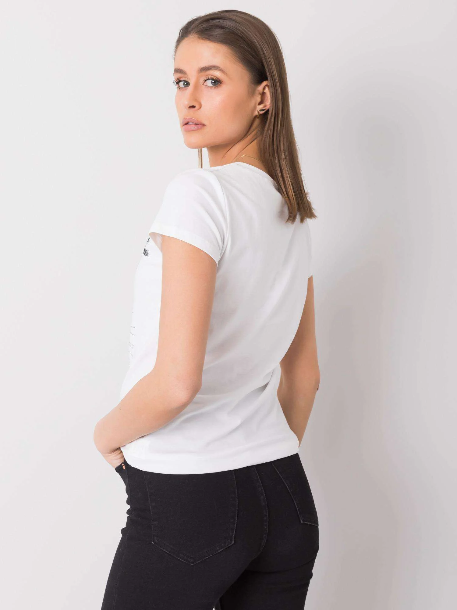 Tricou Dama Mini, Animal print, Trendy. ING, Alb - imagine 5