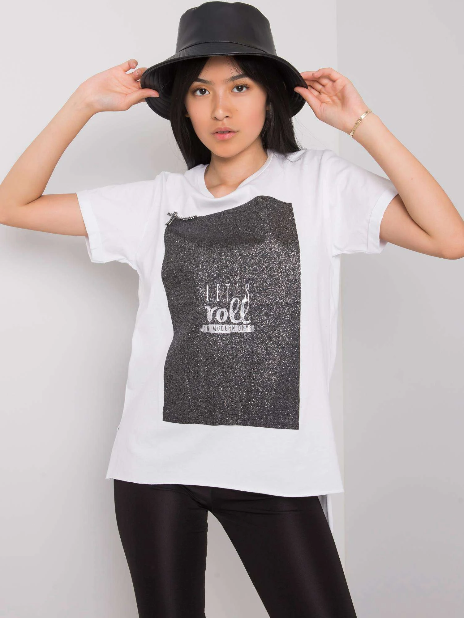 Tricou Dama Mini, Imprimat, H&B, Alb - imagine 4