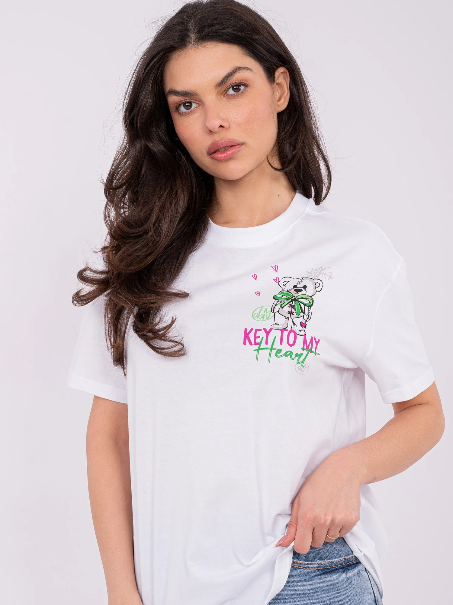 Tricou Dama Mini, Decolteu rotund, Sublevel, Alb Casual - imagine 6