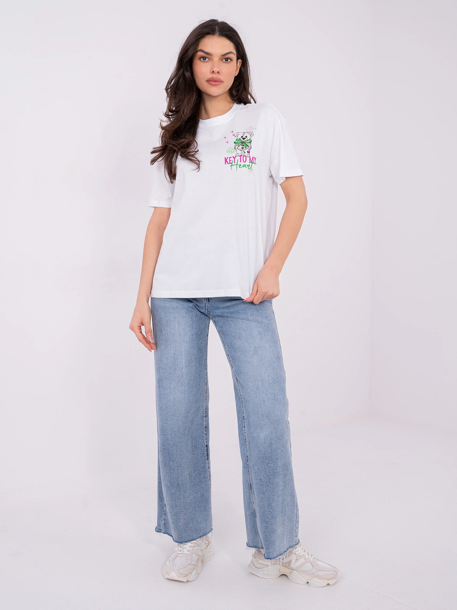Tricou Dama Mini, Decolteu rotund, Sublevel, Alb Casual - imagine 4