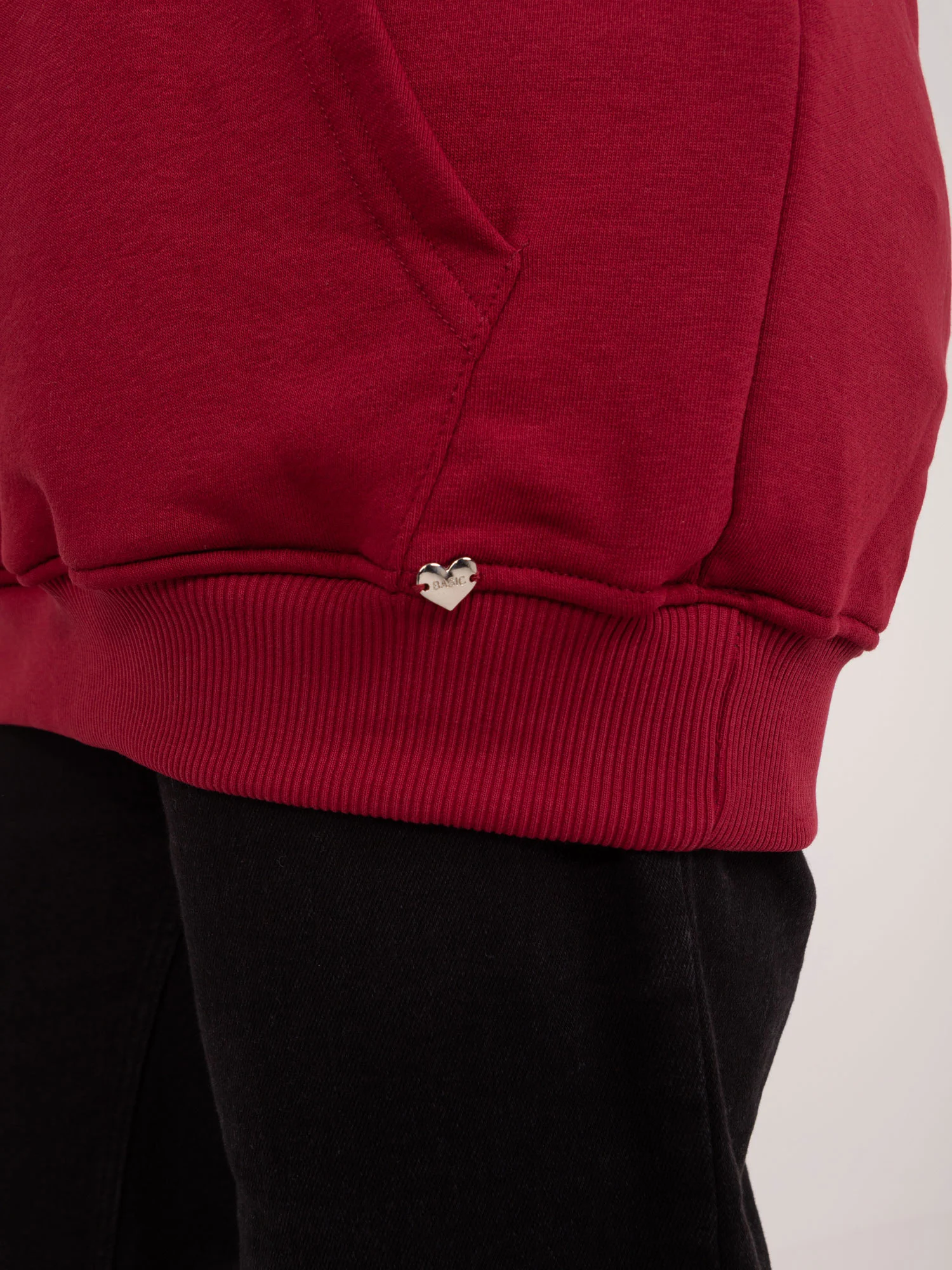 Hanorac Dama Maneca lunga, Sport, BASIC FEEL GOOD, Bordo Casual Marimi Mari - imagine 4