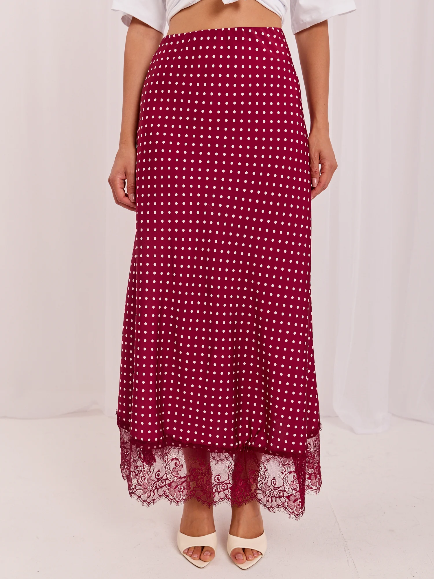 Fusta Dama Midi, Buline, RUE PARIS, Bordo Eleganta Office - imagine 6