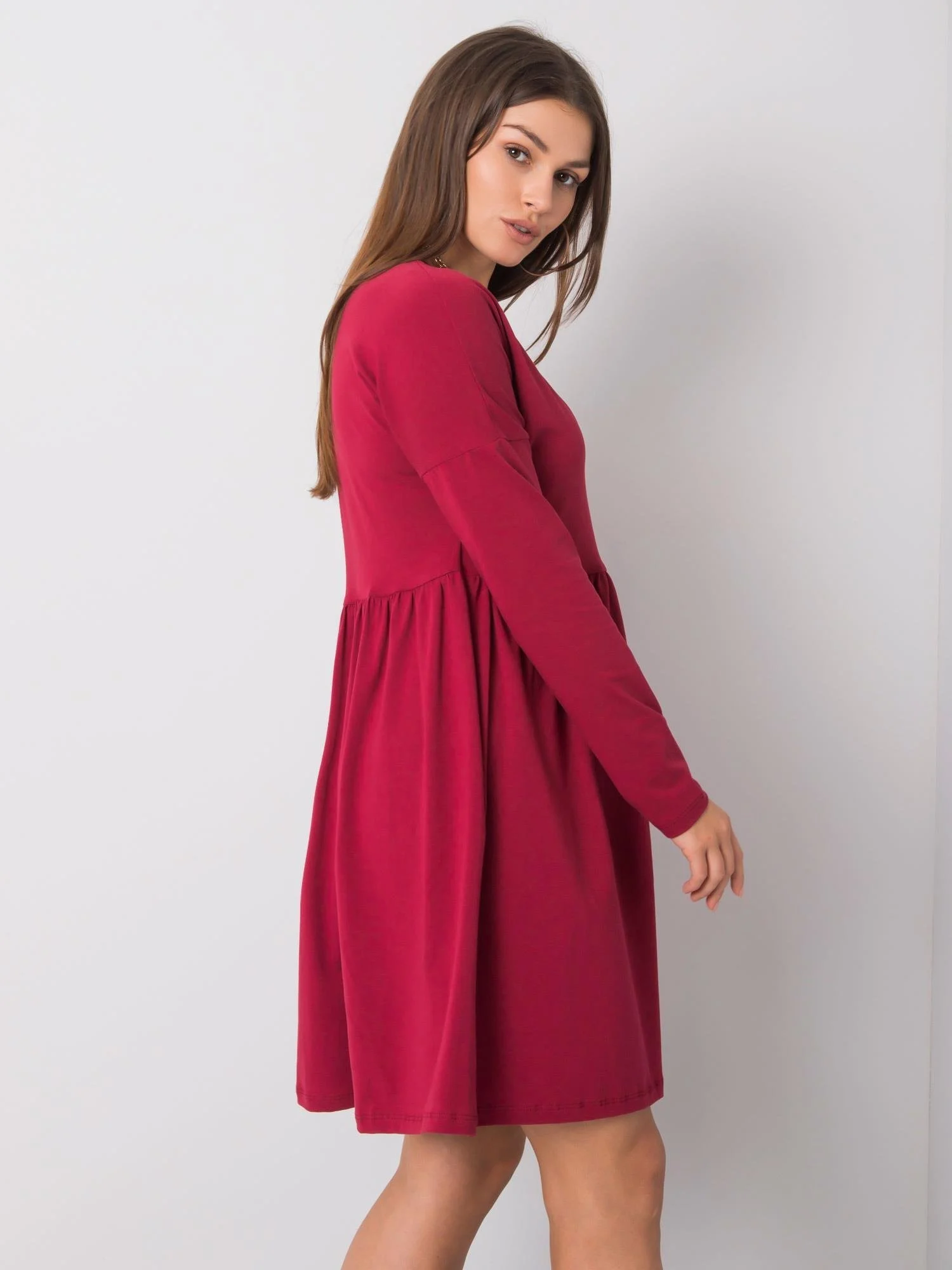 Rochie Dama Maxi, Lejera, RUE PARIS, Bordo Casual - Image 3