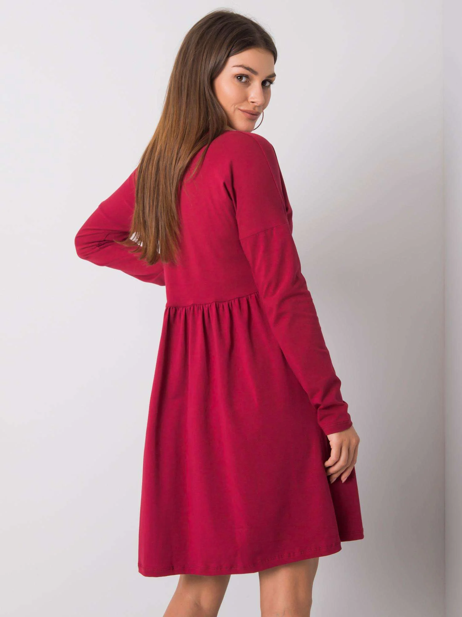 Rochie Dama Maxi, Lejera, RUE PARIS, Bordo Casual - Image 5