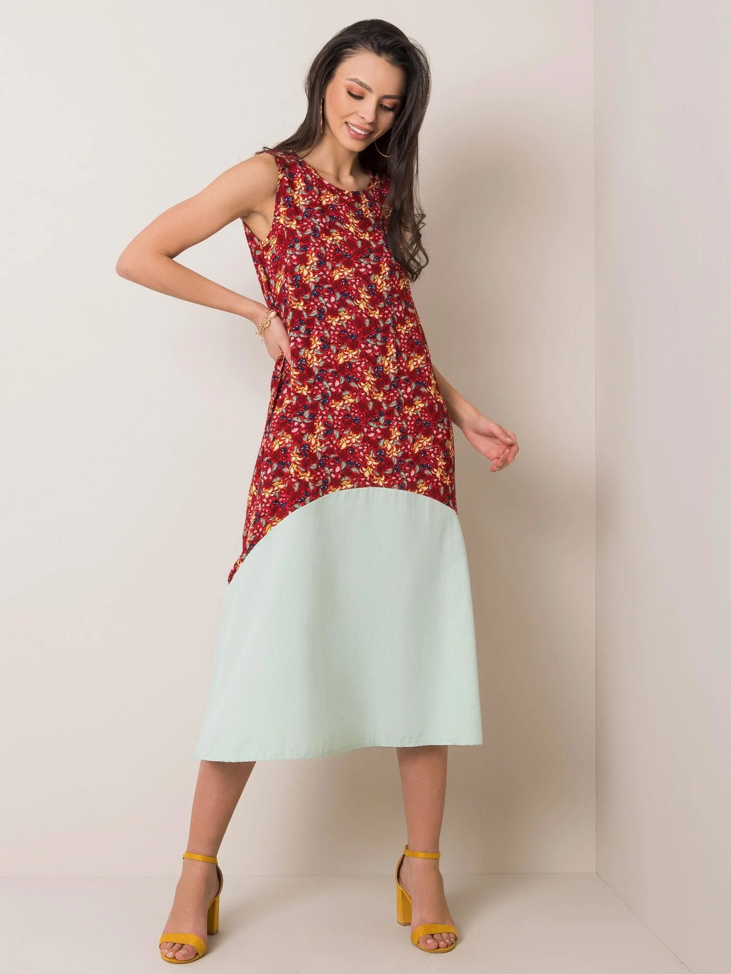 Rochie Dama Midi, Dungi, RUE PARIS, Bordo de Vara - imagine 2