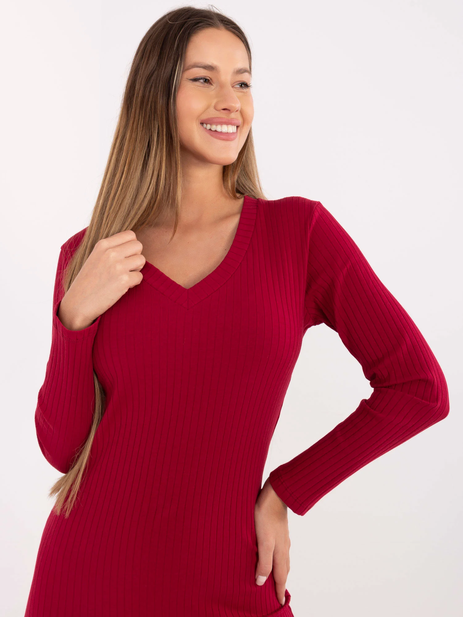 Rochie Dama Maxi, Dungi, RUE PARIS, Bordo Eleganta Office - Image 3