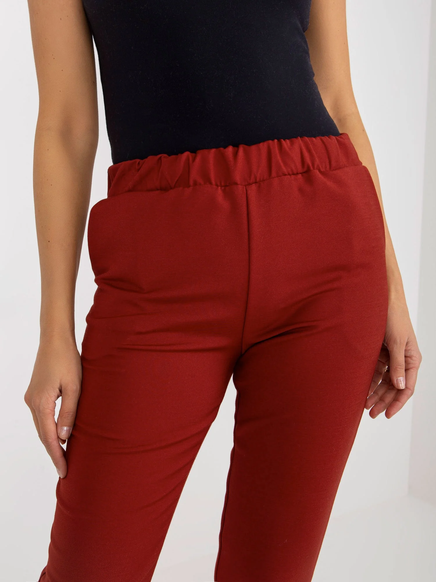 Pantaloni Dama Elegant, Guler inalt, LAKERTA, Bordo Eleganta Office - Image 2
