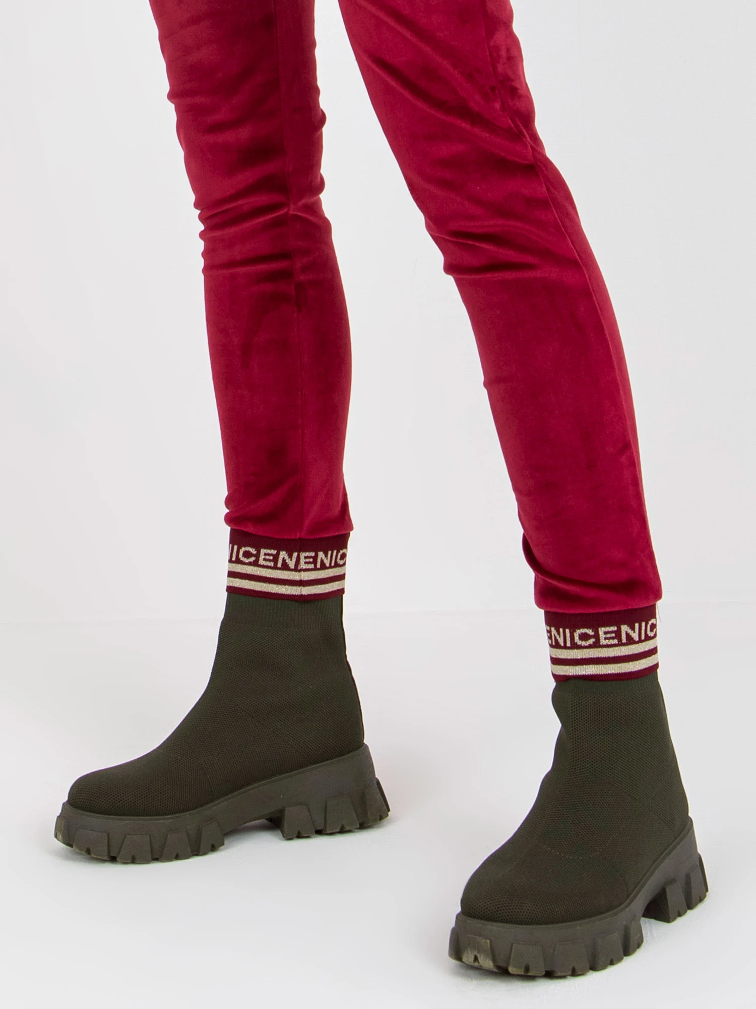 Compleu Dama Maneca 3/4, Mansete elastice, RELEVANCE, Bordo Casual - imagine 5