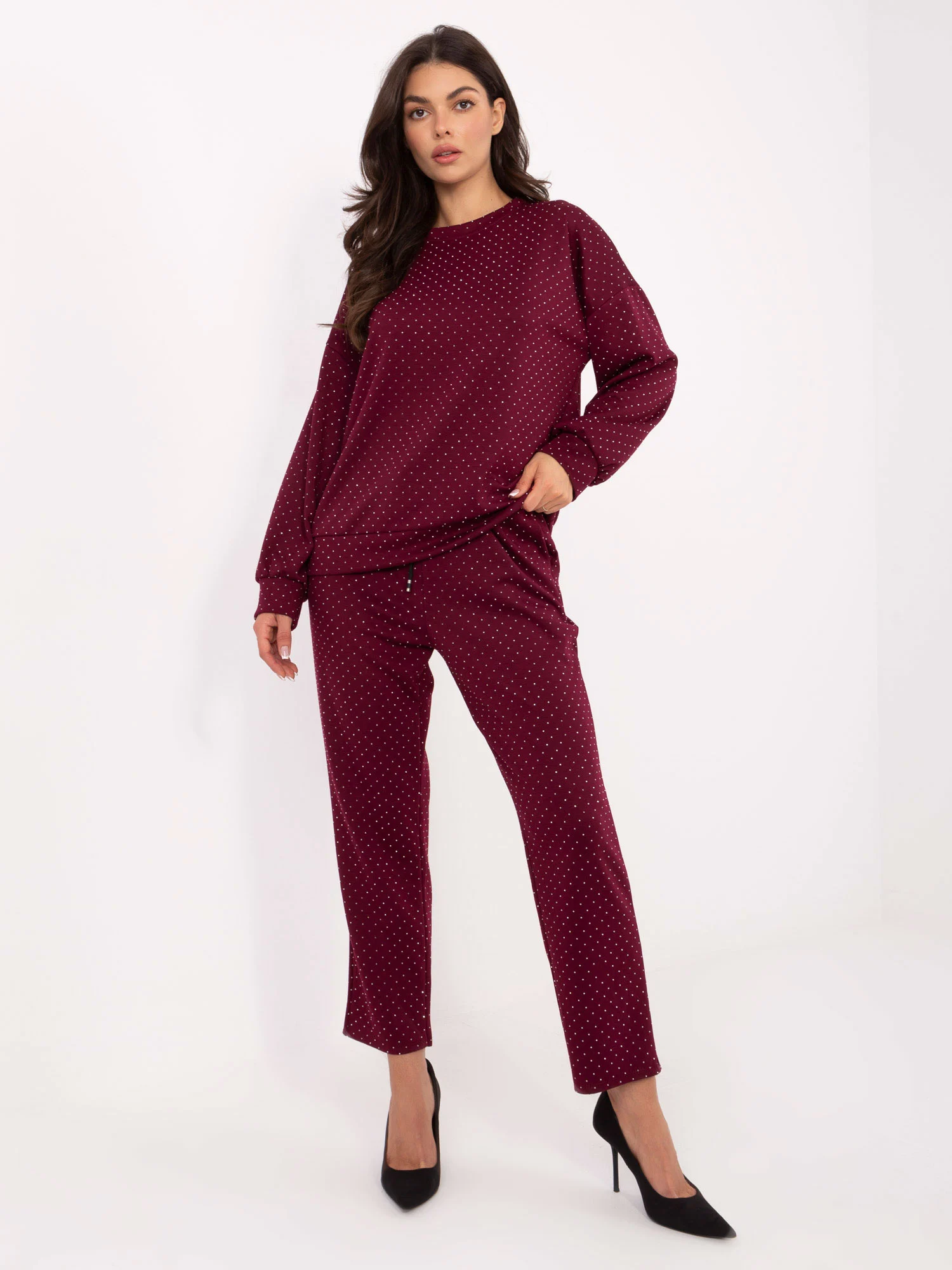 Compleu Dama Lunga, Elegant, RUE PARIS, Bordo Eleganta Office - imagine 4