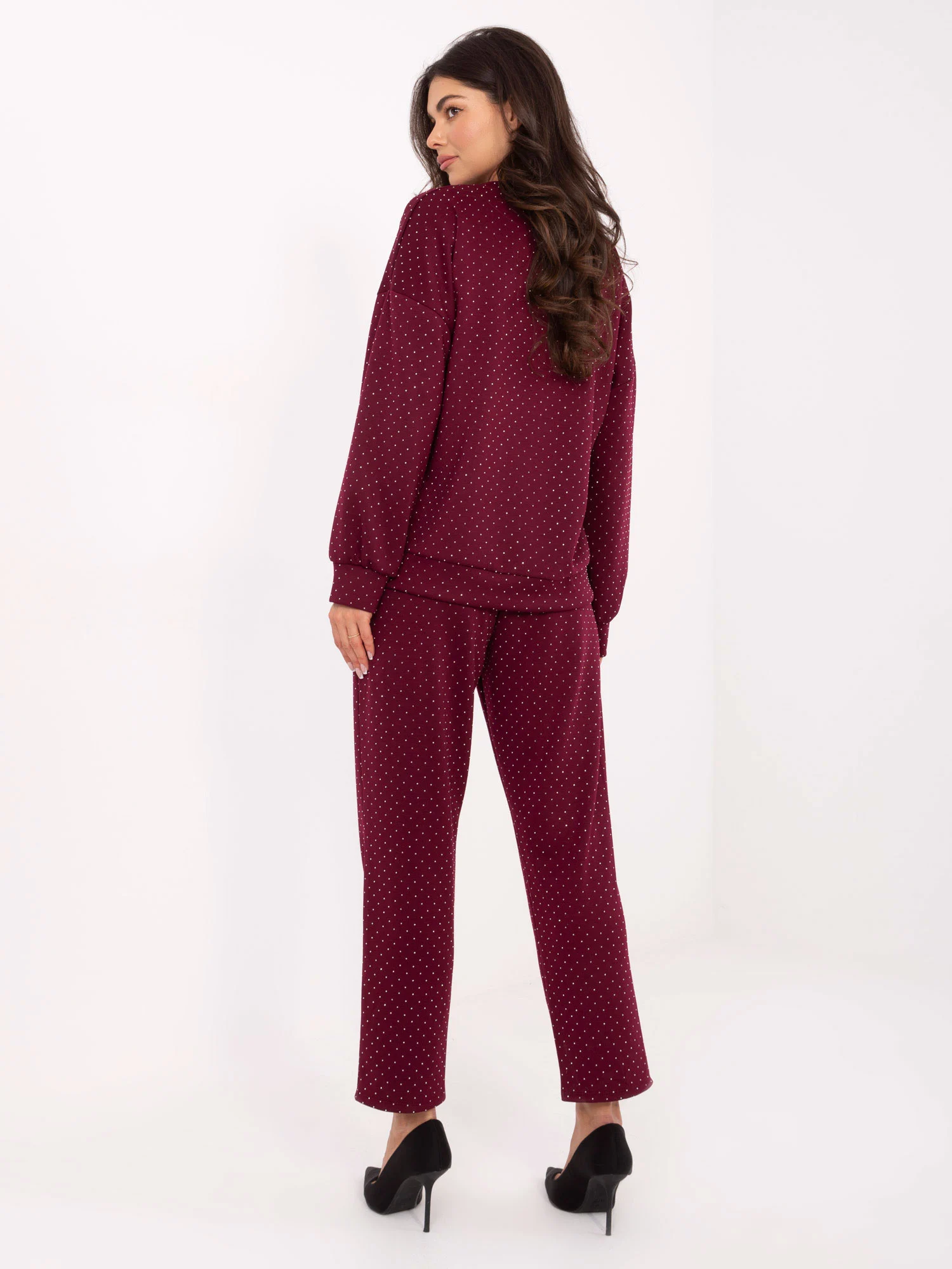 Compleu Dama Lunga, Elegant, RUE PARIS, Bordo Eleganta Office - imagine 3