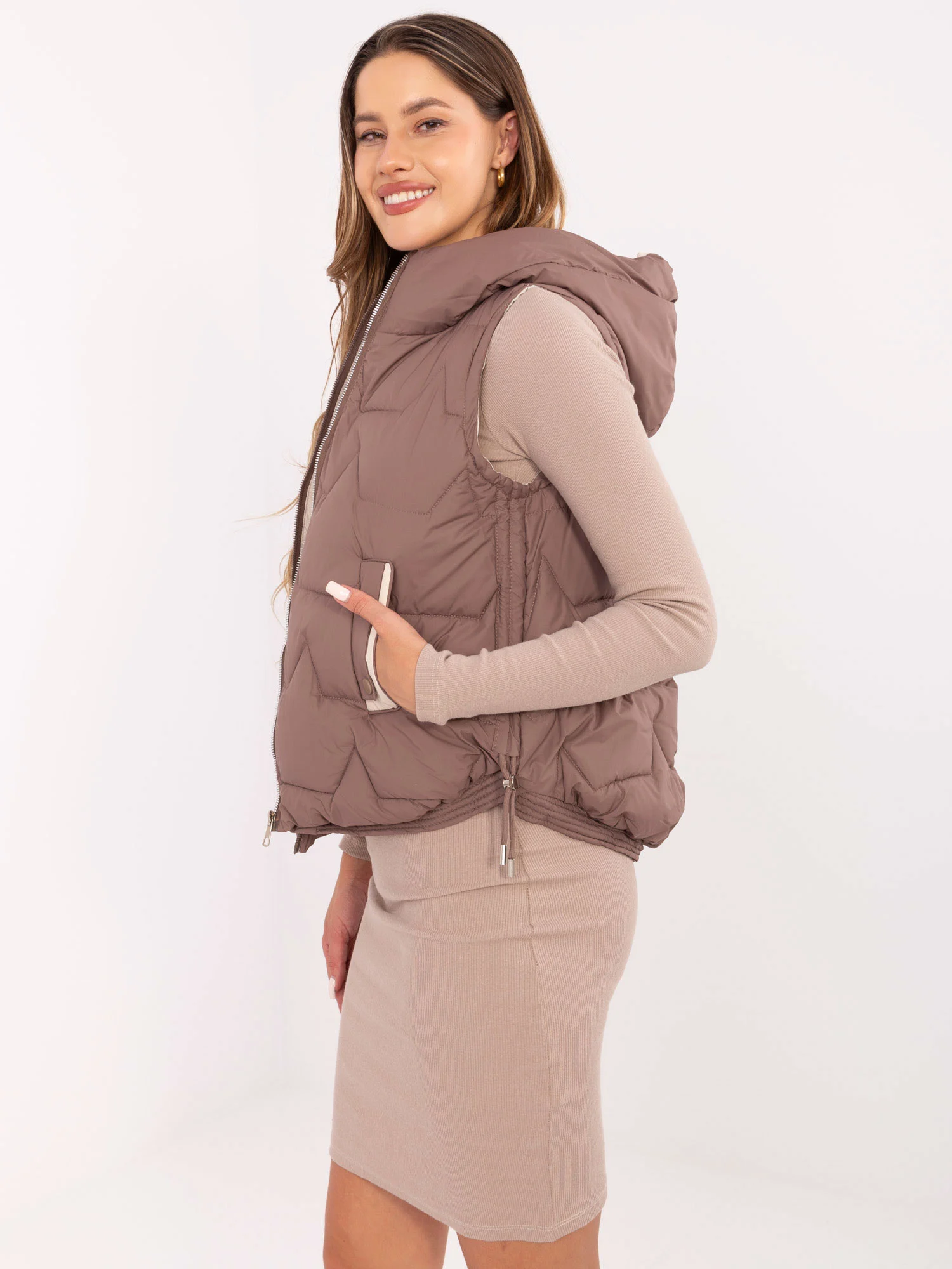 Vesta Dama Mini, Guler inalt, Snow Moda, Maro de Vara Marimi Mari - imagine 5
