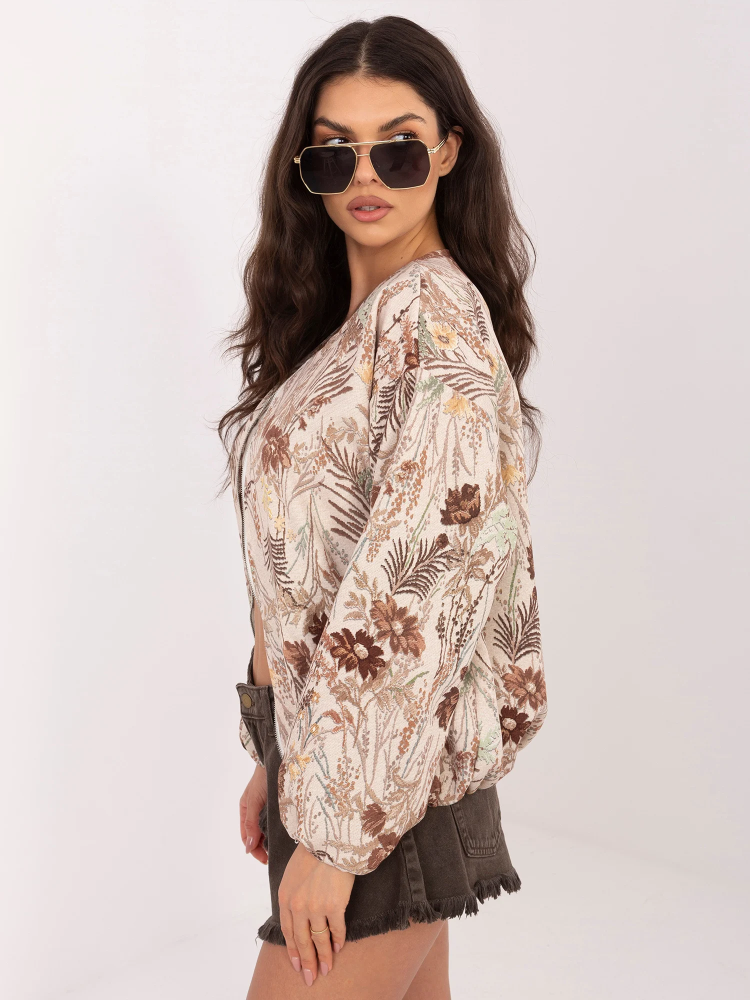 Jacheta Dama Maneca lunga, Floral, ITALY MODA, Maro de Vara - imagine 3