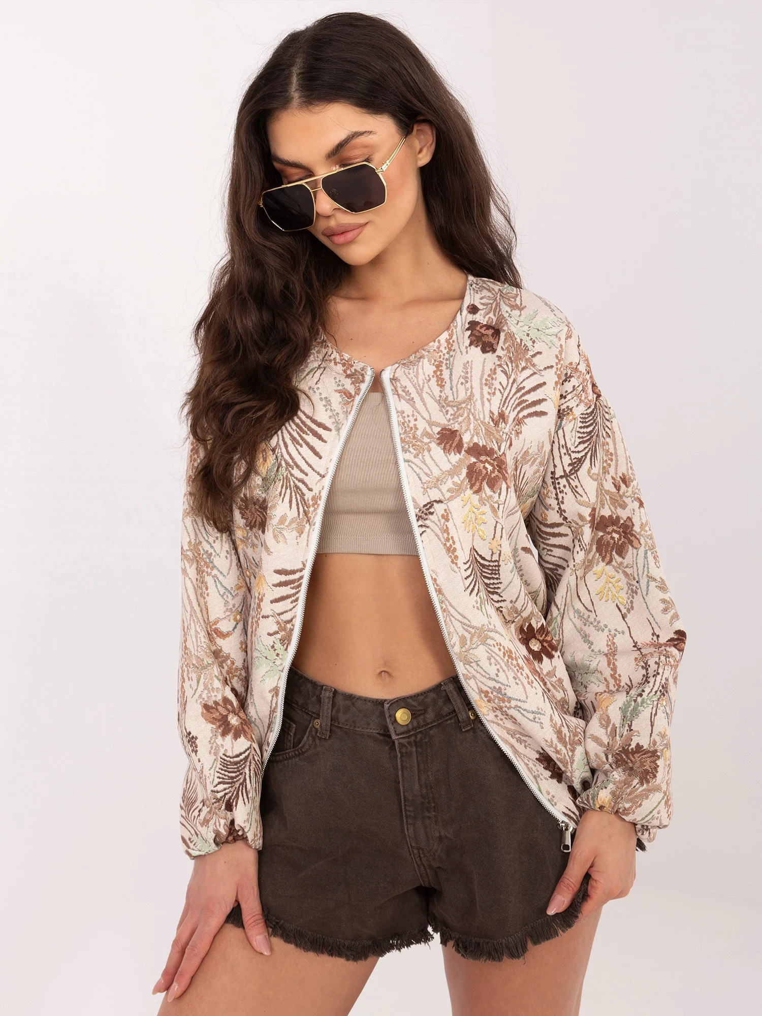 Jacheta Dama Maneca lunga, Floral, ITALY MODA, Maro de Vara - imagine 2