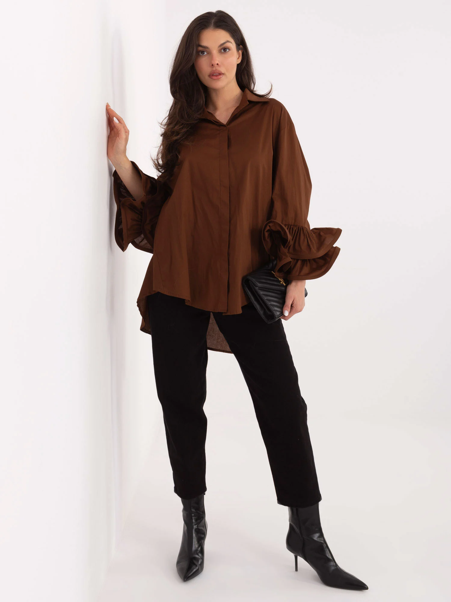 Camasa Dama Maneca lunga, Elegant, MODA ITALY, Maro de Petrecere - imagine 5