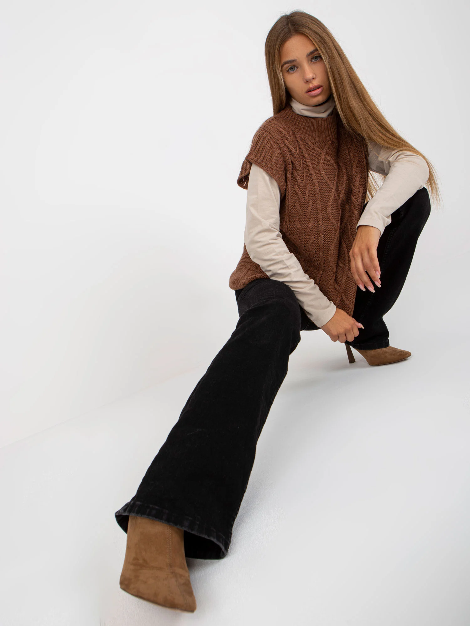 Vesta Dama Fara maneci, Guler inalt, Sublevel, Maro Eleganta Office - imagine 5