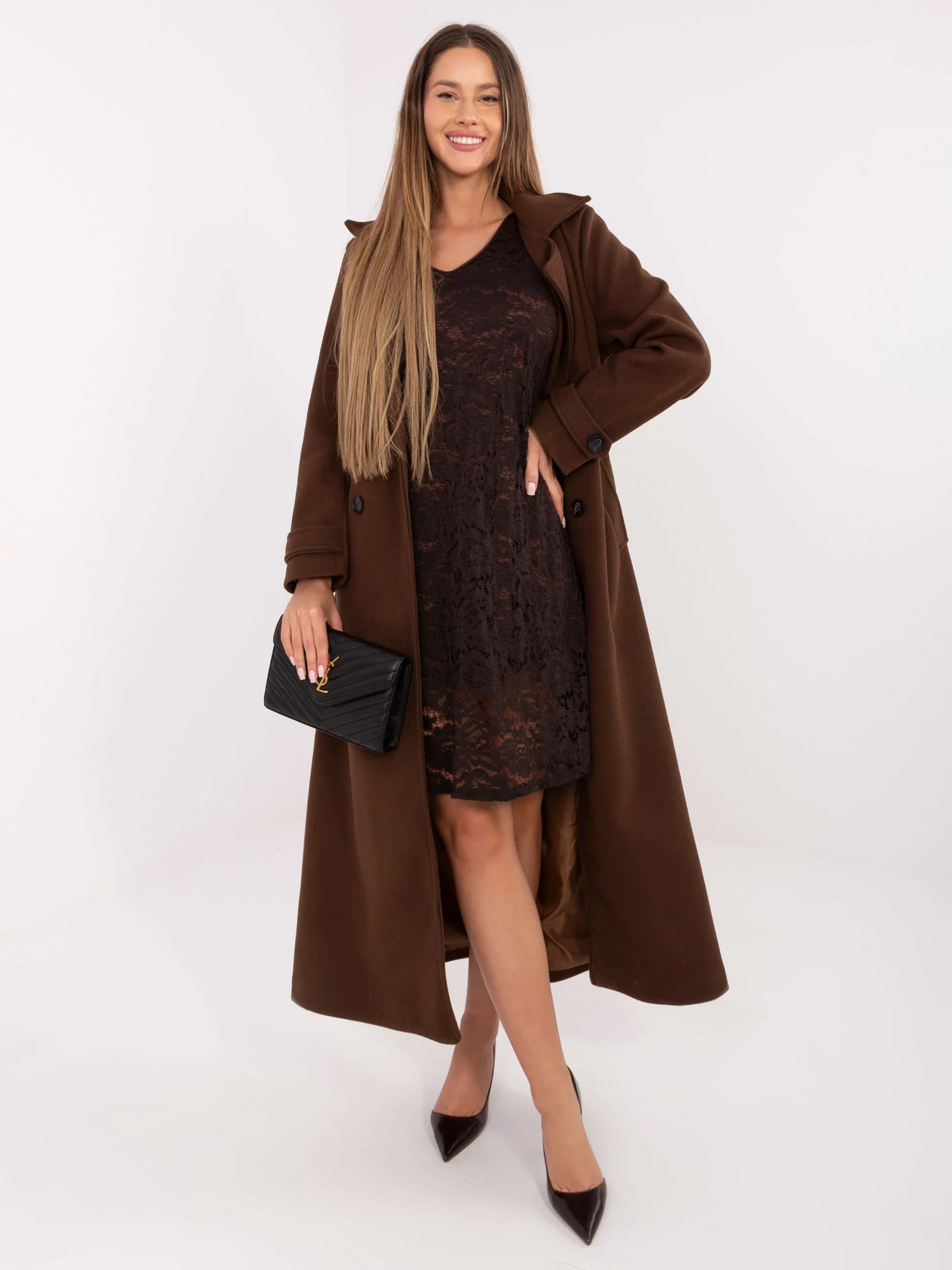 Rochie Dama Maneca lunga, Dantela, ITALY MODA, Maro Eleganta Office - Image 3