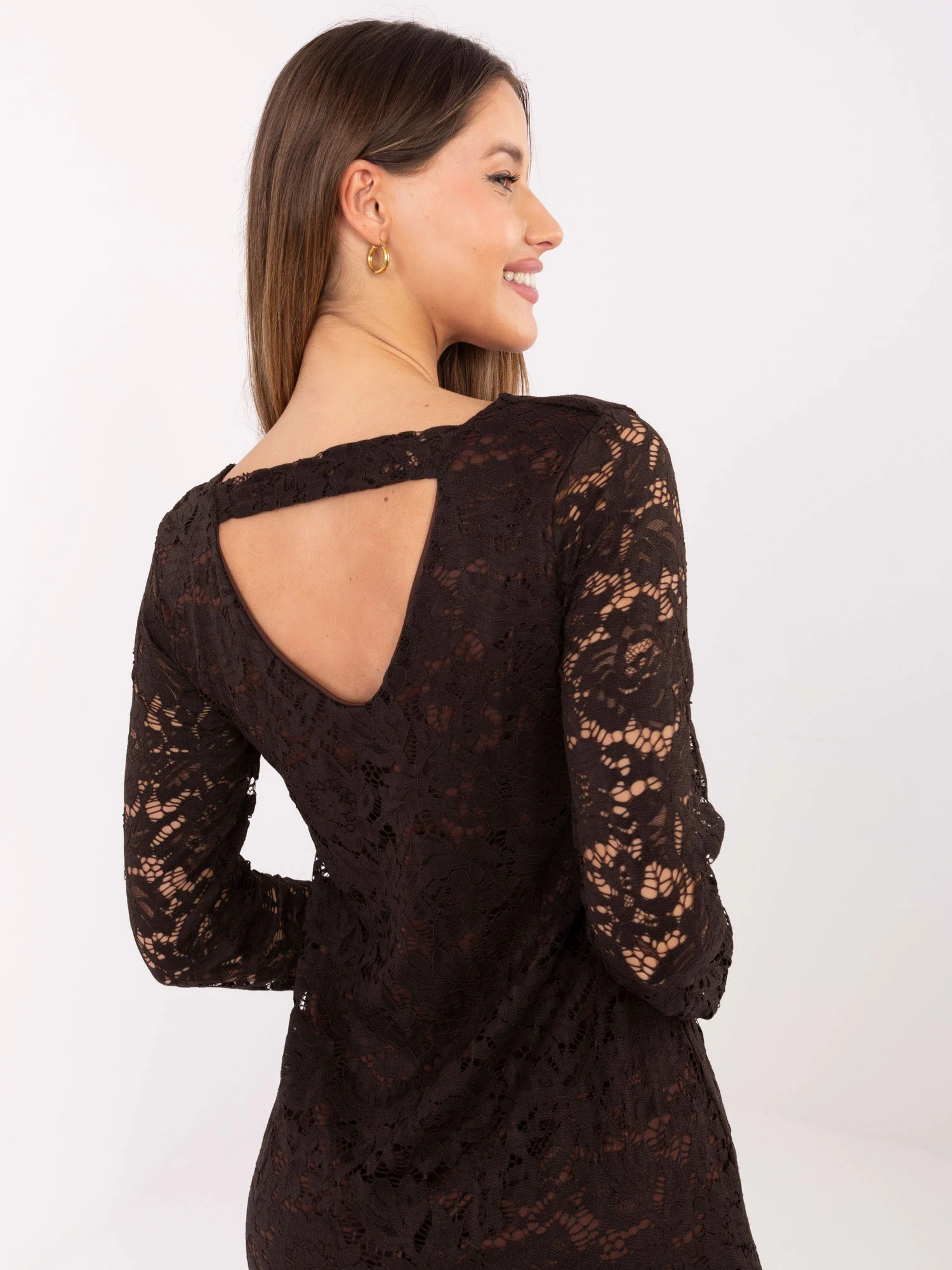Rochie Dama Maneca lunga, Dantela, ITALY MODA, Maro Eleganta Office - Image 4
