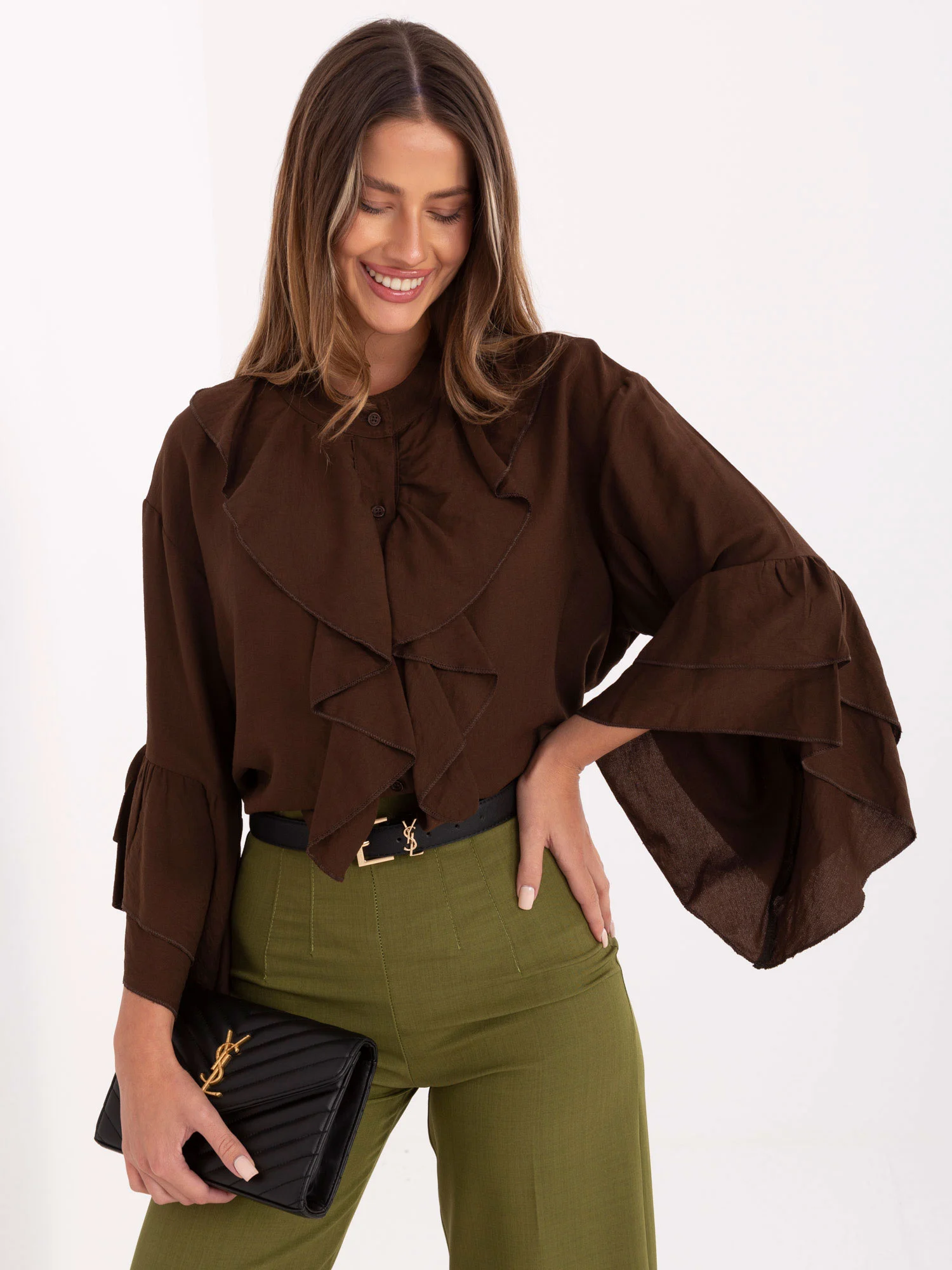 Camasa Dama Maneca lunga, Elegant, RUE PARIS, Maro Eleganta Office - imagine 4