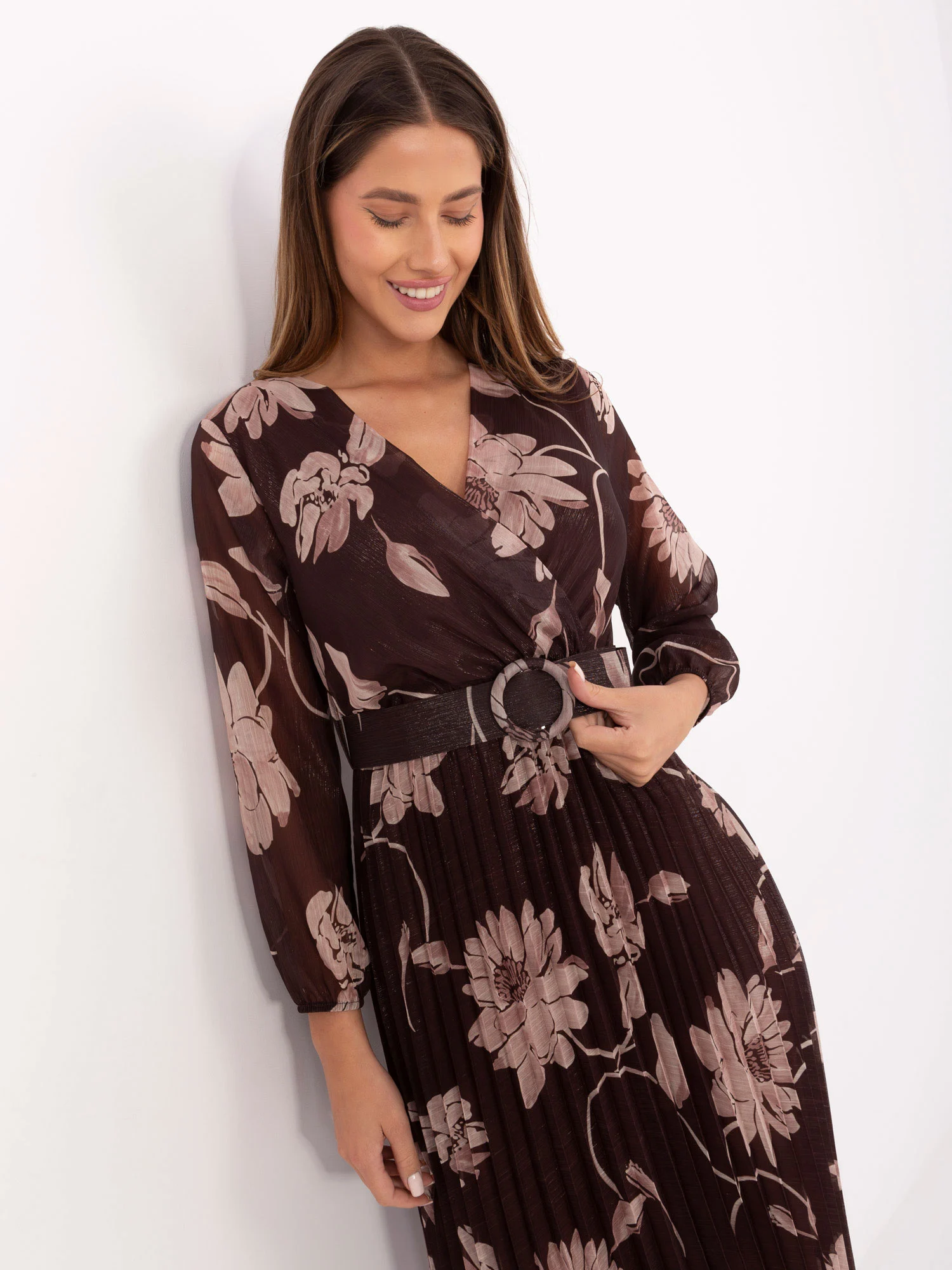 Rochie Dama Maxi, Floral, ITALY MODA, Maro - Image 2