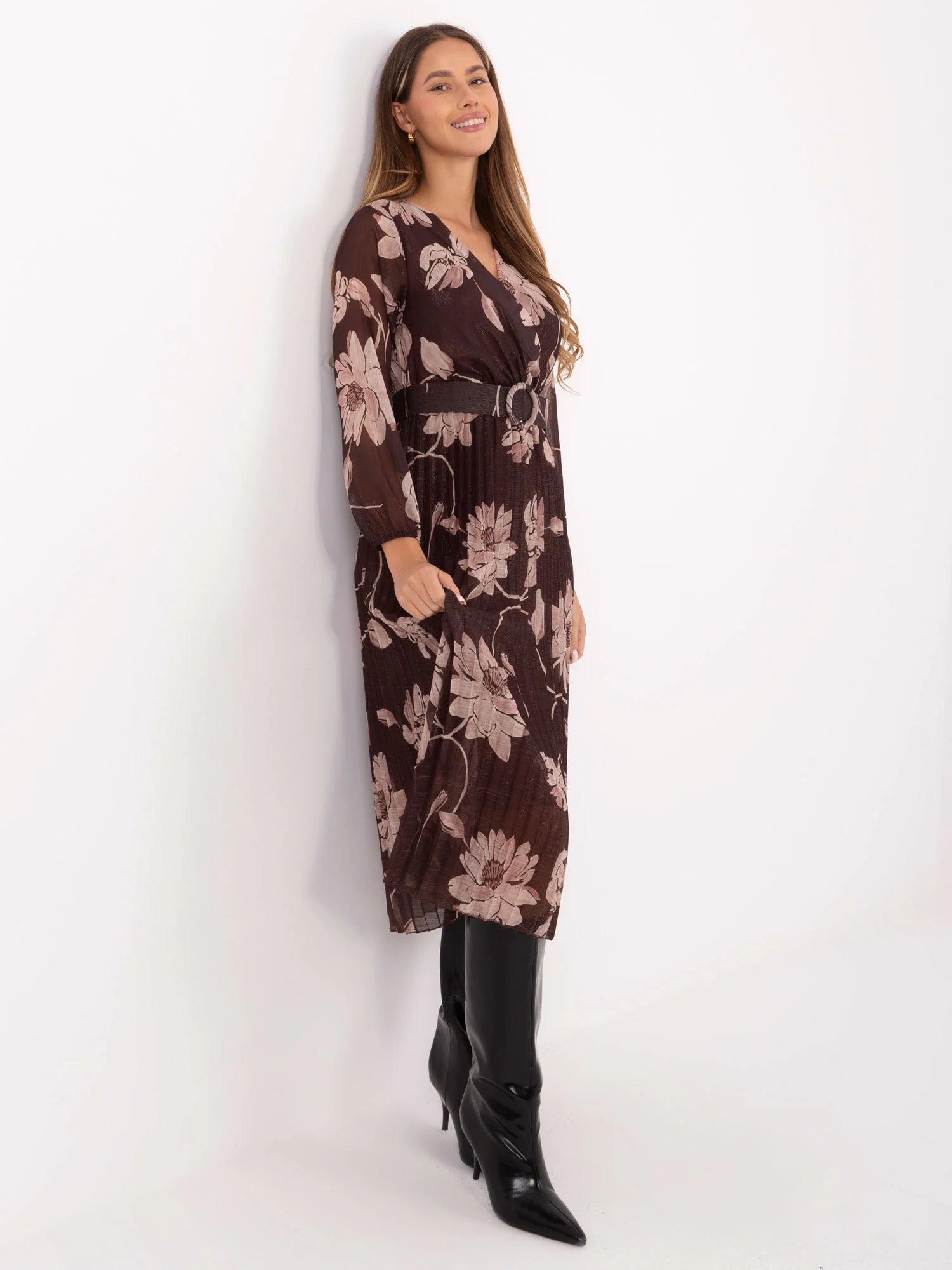 Rochie Dama Maxi, Floral, ITALY MODA, Maro - Image 4
