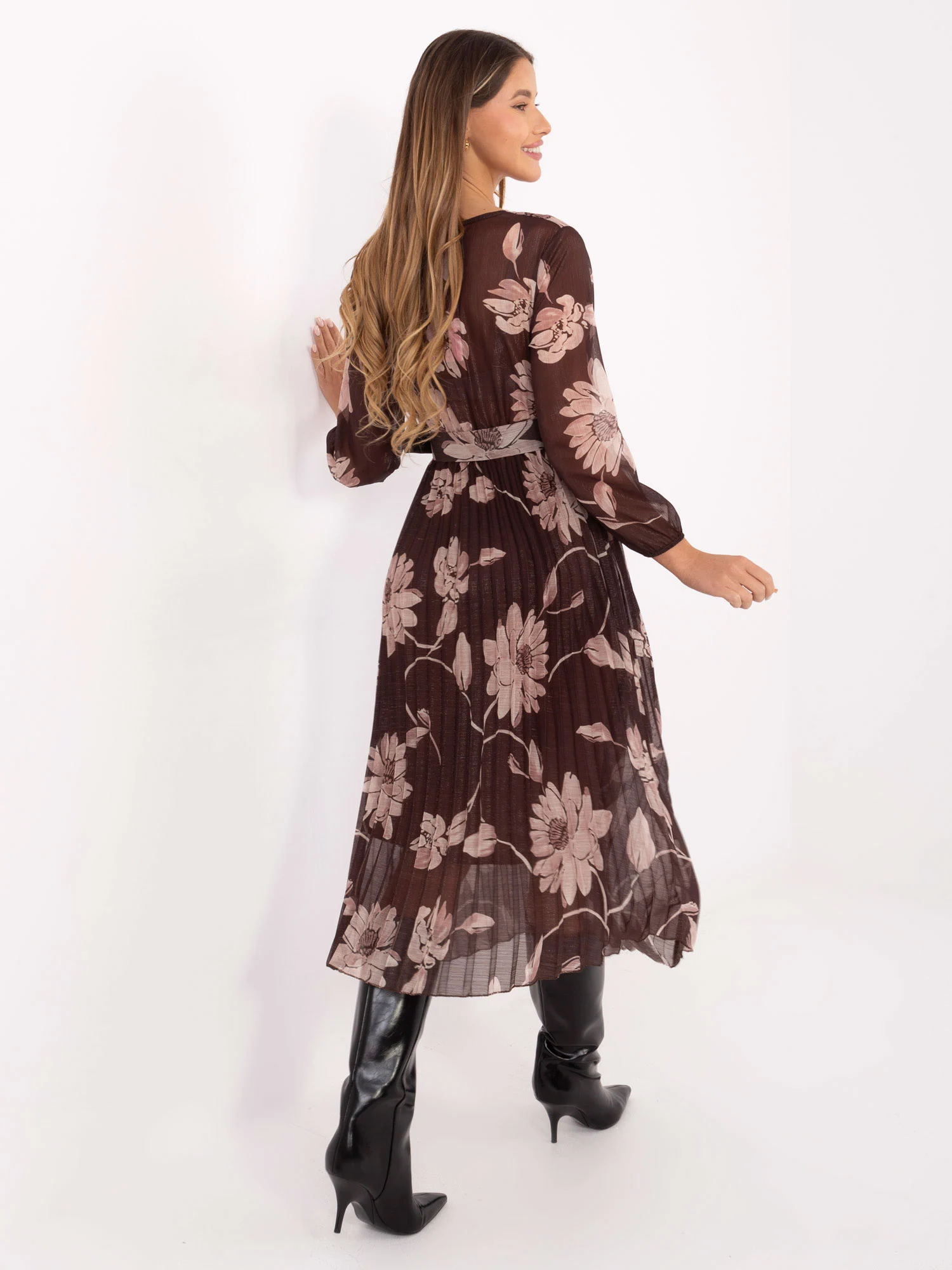 Rochie Dama Maxi, Floral, ITALY MODA, Maro - Image 5