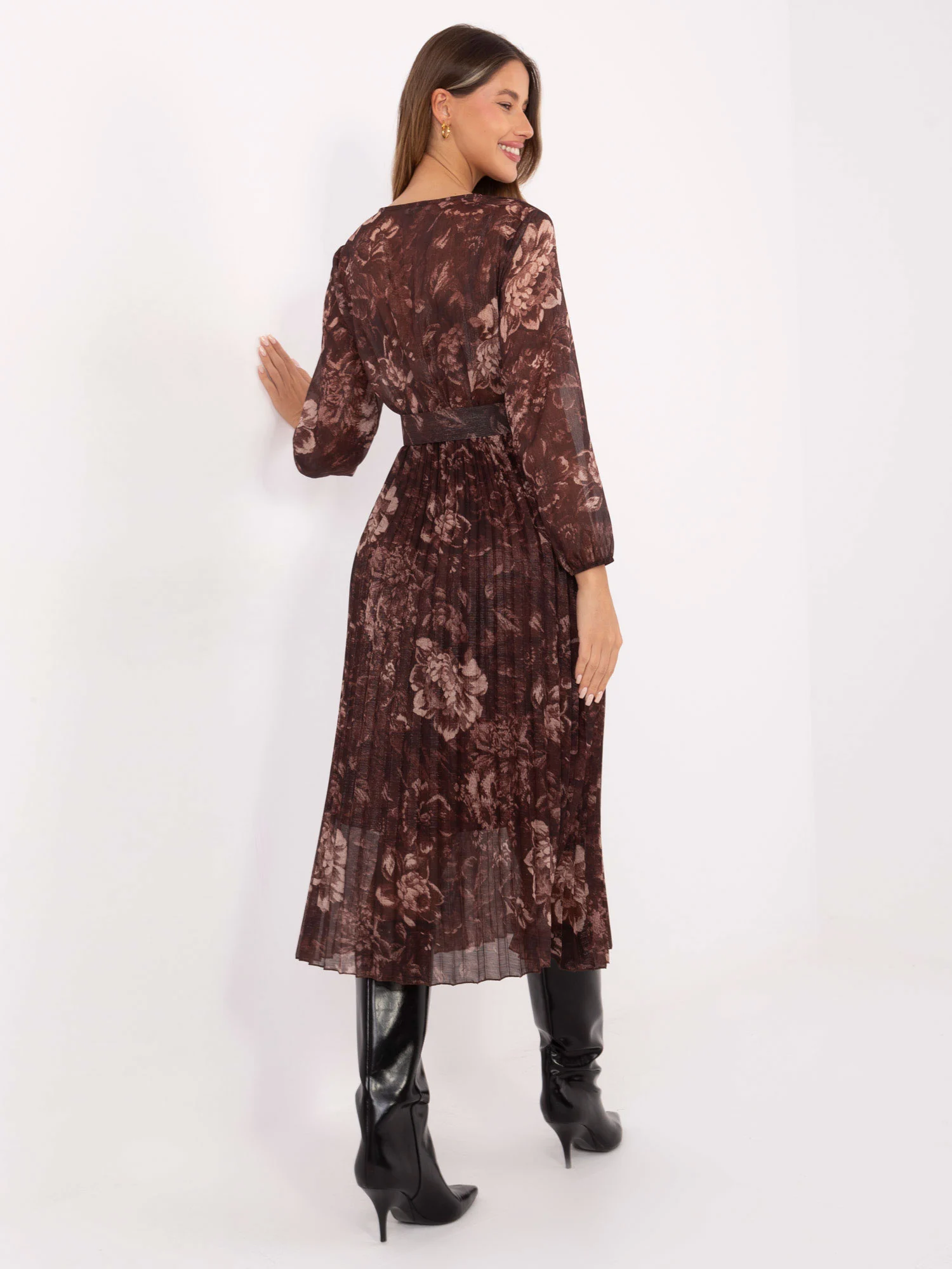 Rochie Dama Maxi, Floral, ITALY MODA, Maro - Image 3
