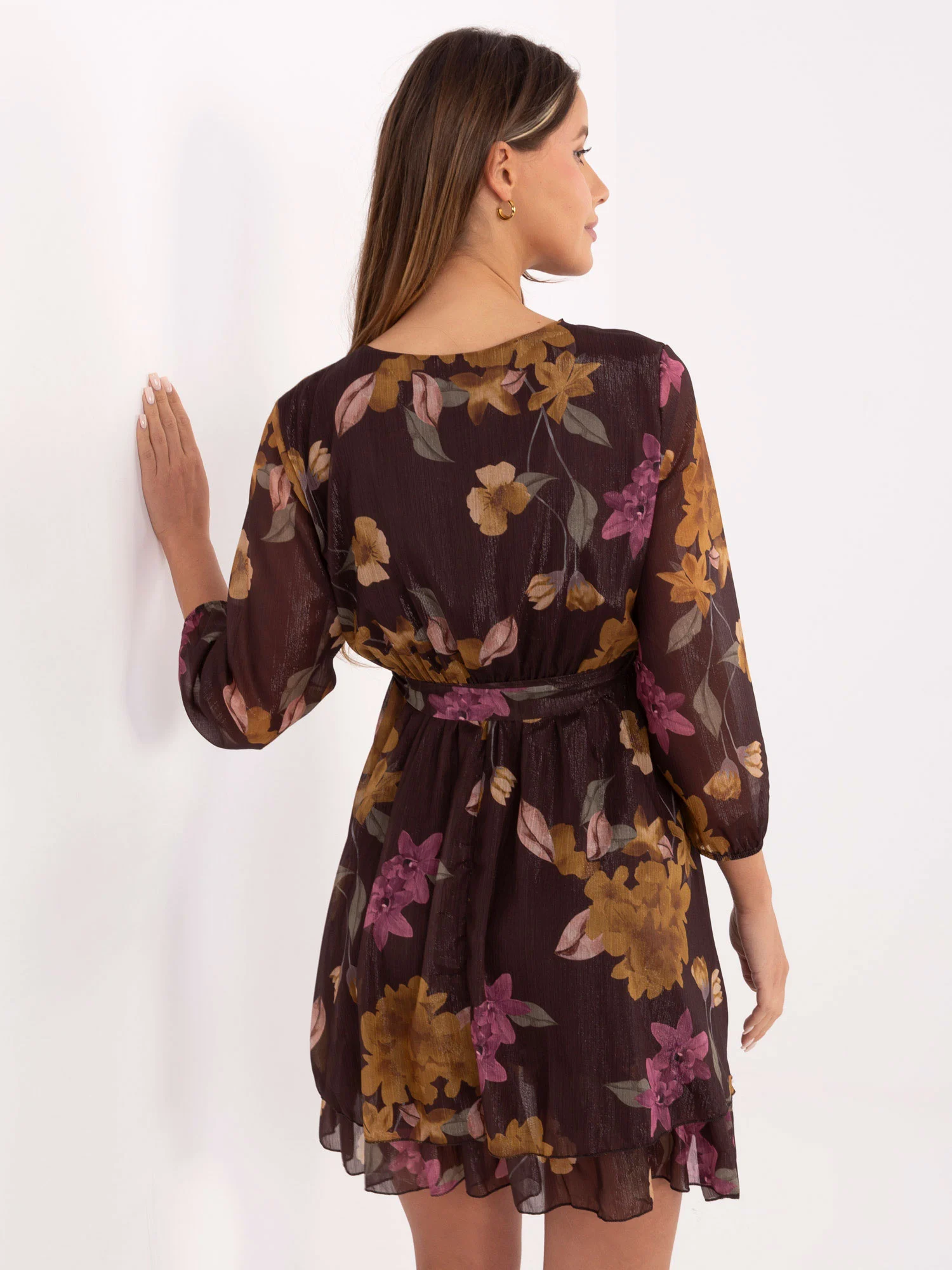 Rochie Dama Maxi, Floral, ITALY MODA, Maro - Image 3