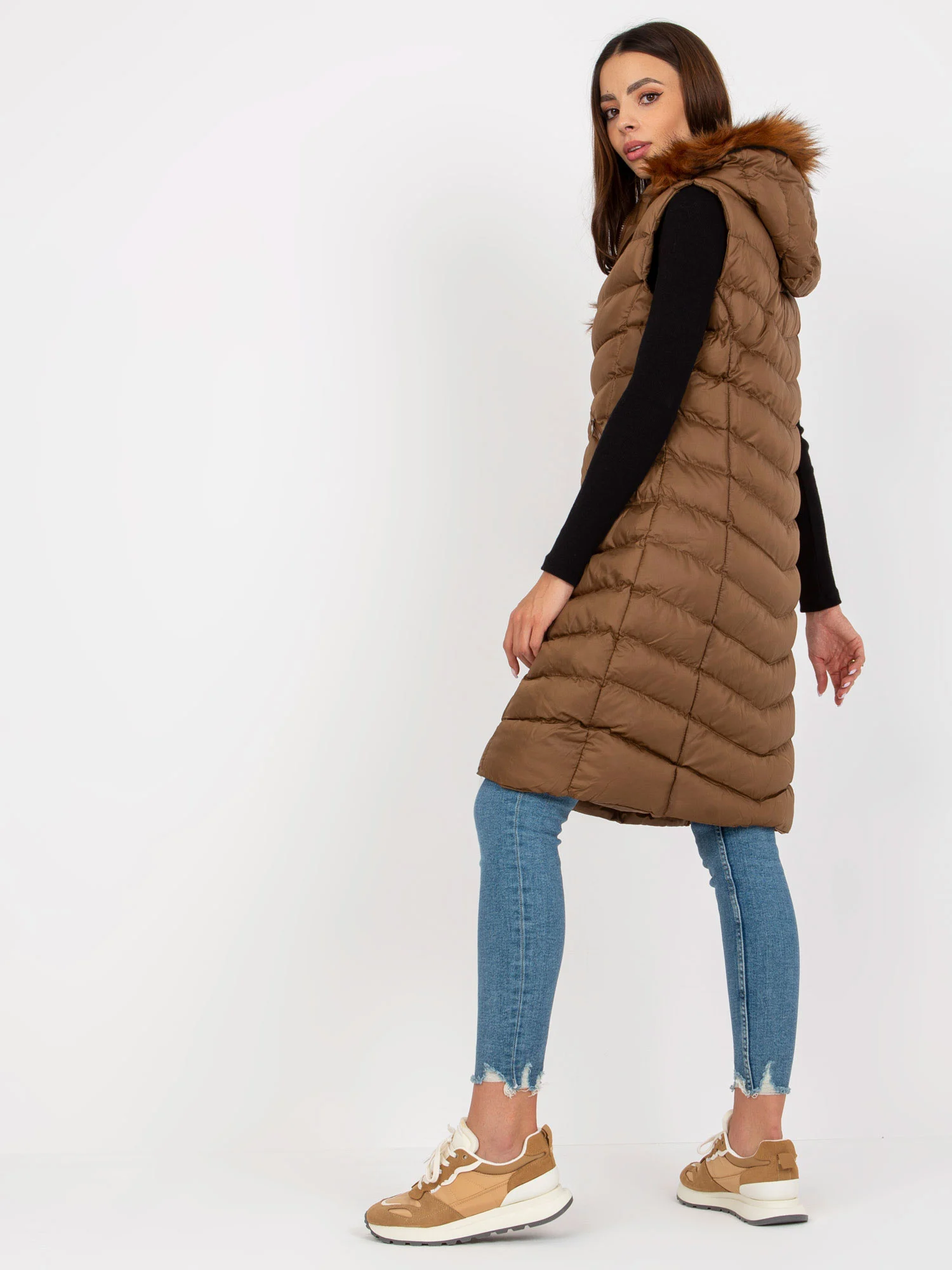 Vesta Dama Fara maneci, Guler inalt, RUE PARIS, Maro Eleganta Office - imagine 3