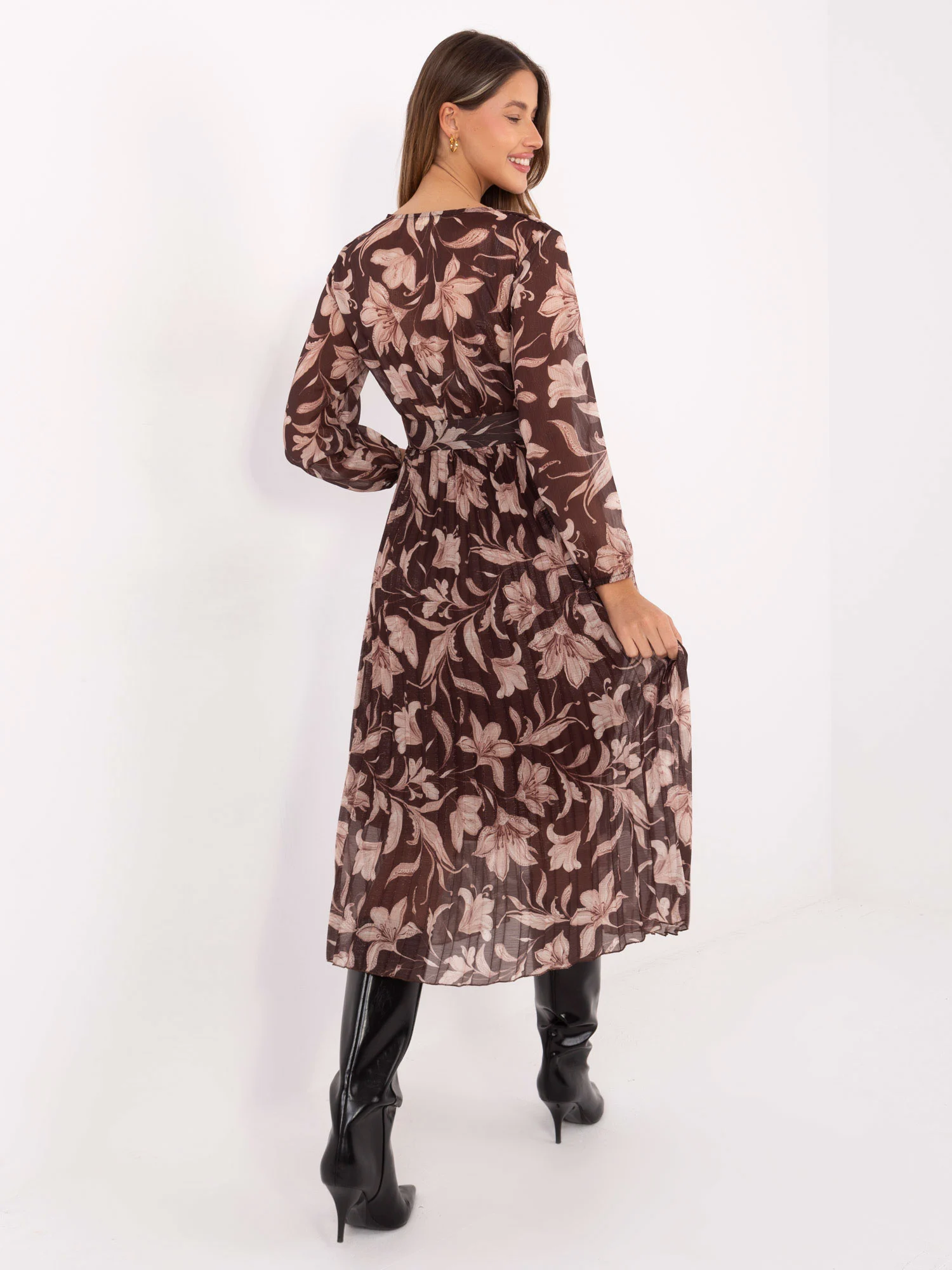 Rochie Dama Maxi, Floral, ITALY MODA, Maro - Image 2