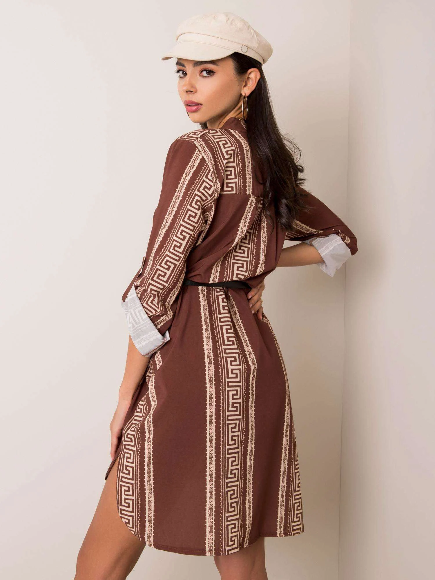 Rochie Dama Mini, Imprimat, ITALY MODA, Maro Eleganta Office - Image 2