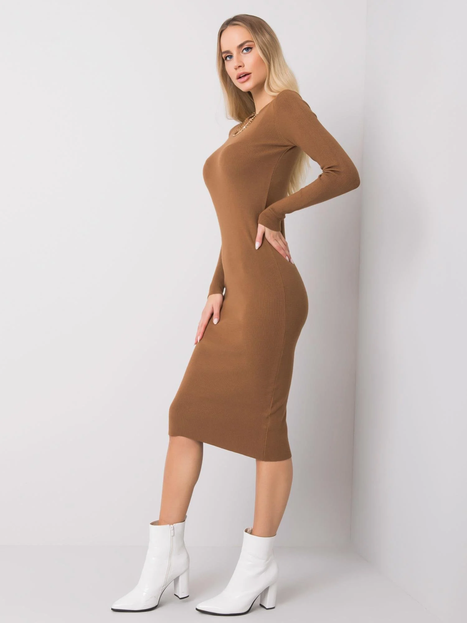 Rochie Dama Maxi, Dungi, Och Bella, Maro Eleganta Office - Image 2
