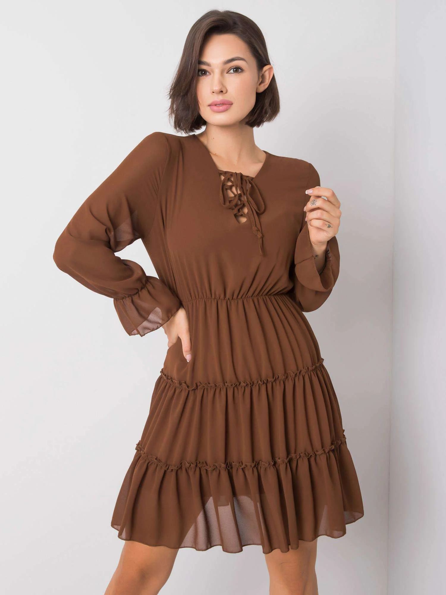 Rochie Dama Mini, Decolteu in V, ITALY MODA, Maro Eleganta Office - imagine 4