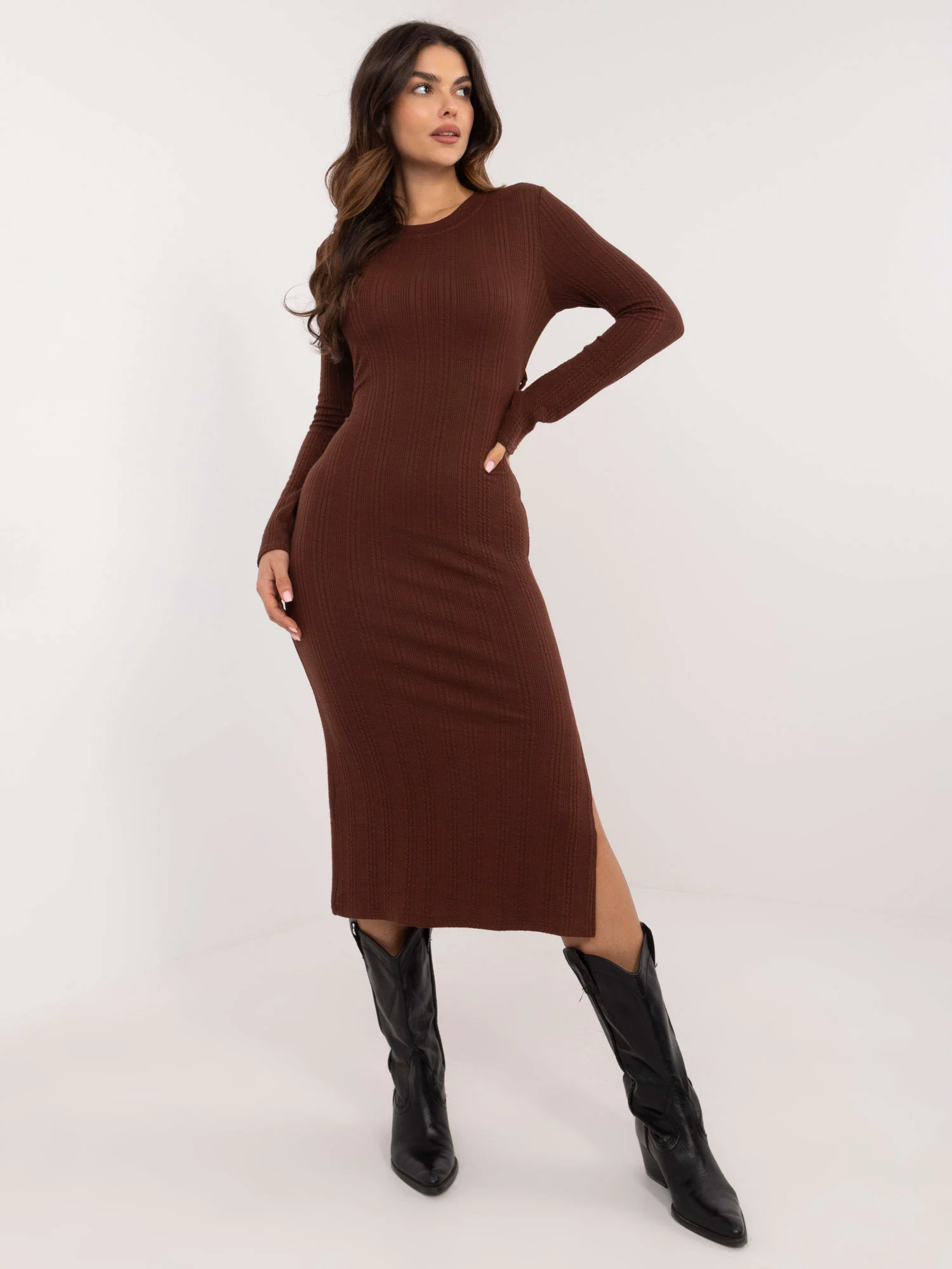 Rochie Dama Maxi, Dungi, LAKERTA, Maro - Image 5