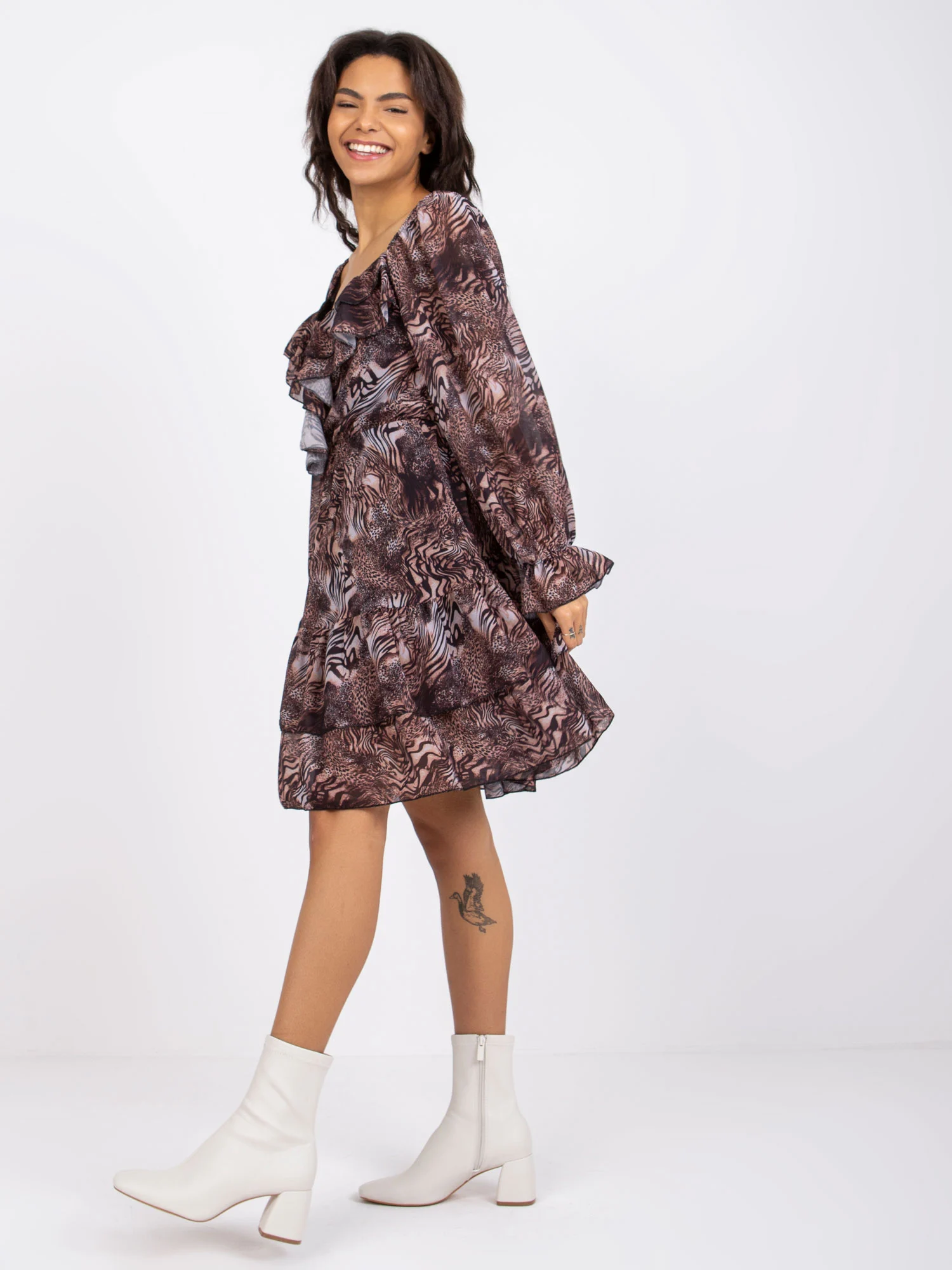 Rochie Dama Maxi, Animal print, Och Bella, Maro Casual - Image 3