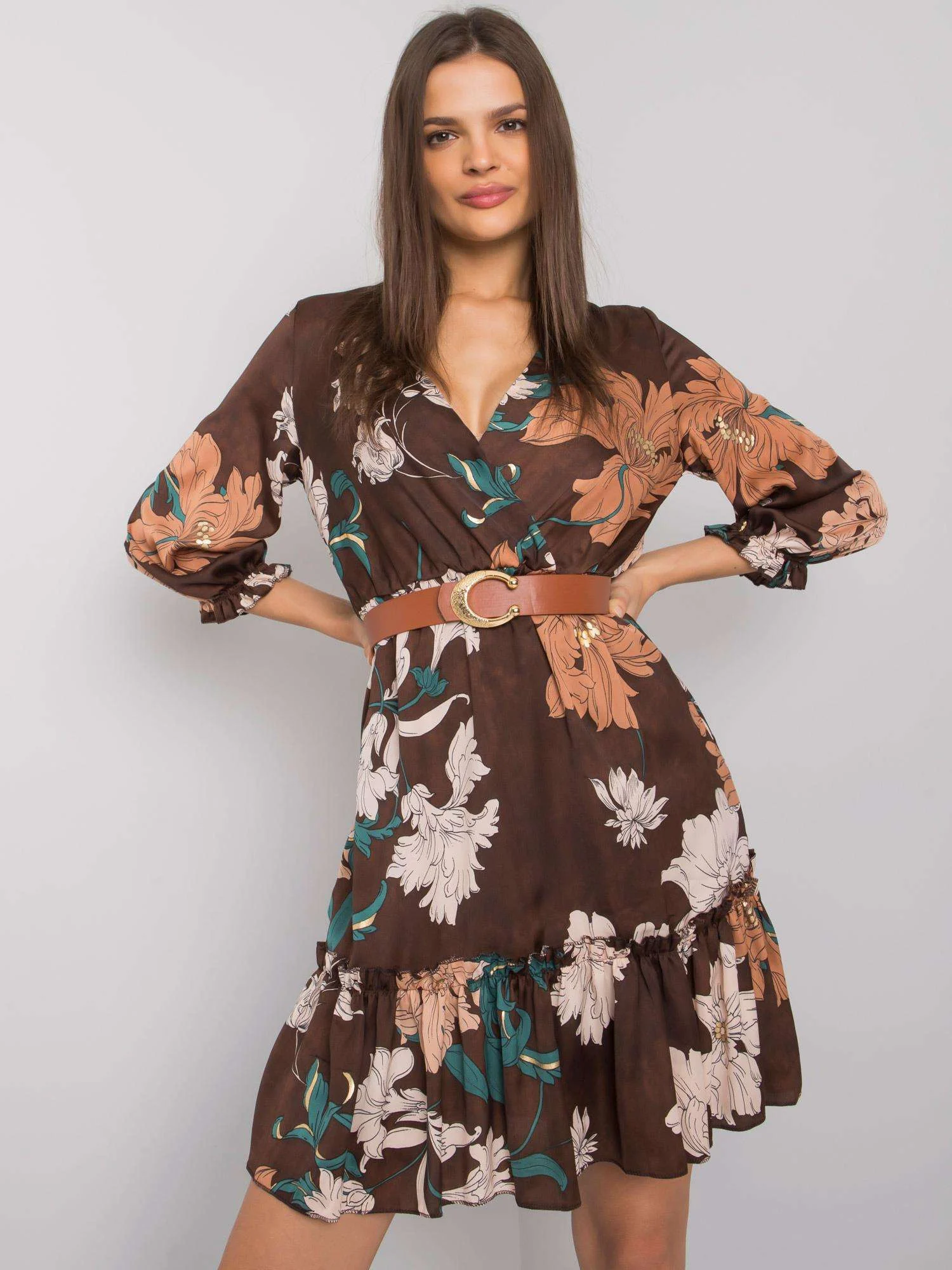 Rochie Dama Maneca 3/4, Lejera, POLE&POLE, Maro Eleganta Office - Image 5