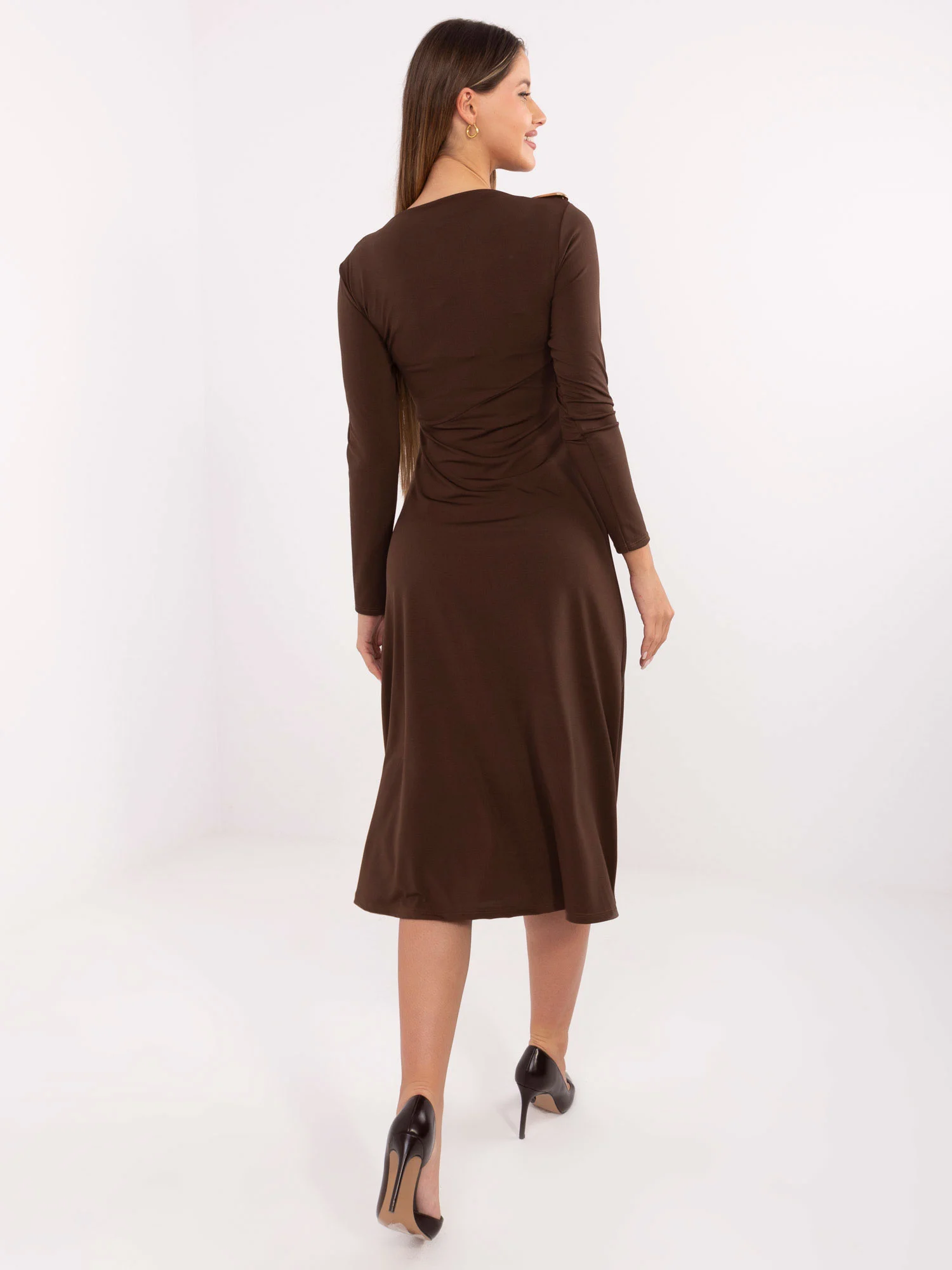 Rochie Dama Midi, Alta croiala, ITALY MODA, Maro Eleganta Office - Image 2