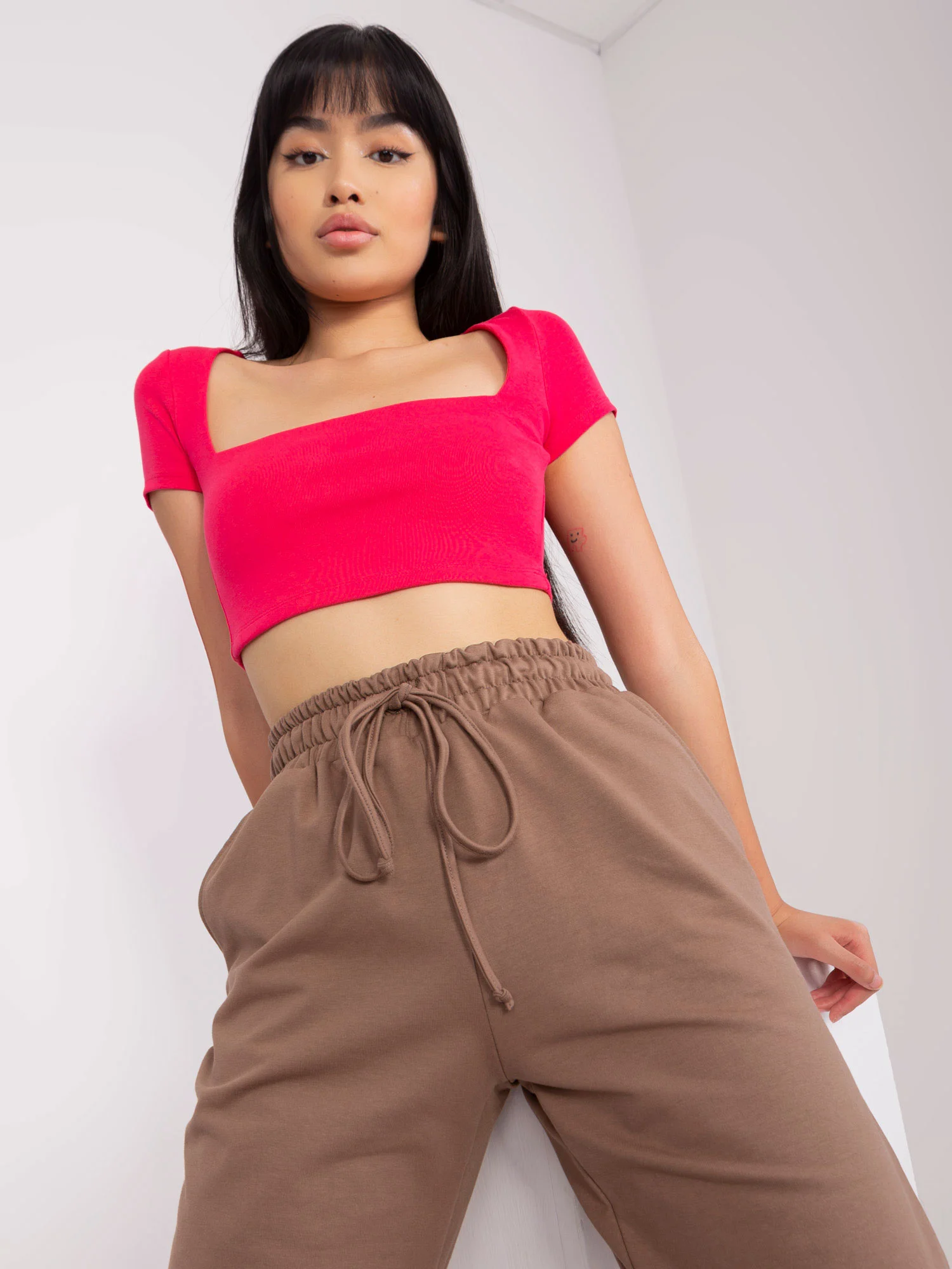 Pantaloni Dama Lunga, Sport, LAKERTA, Maro Casual - imagine 3