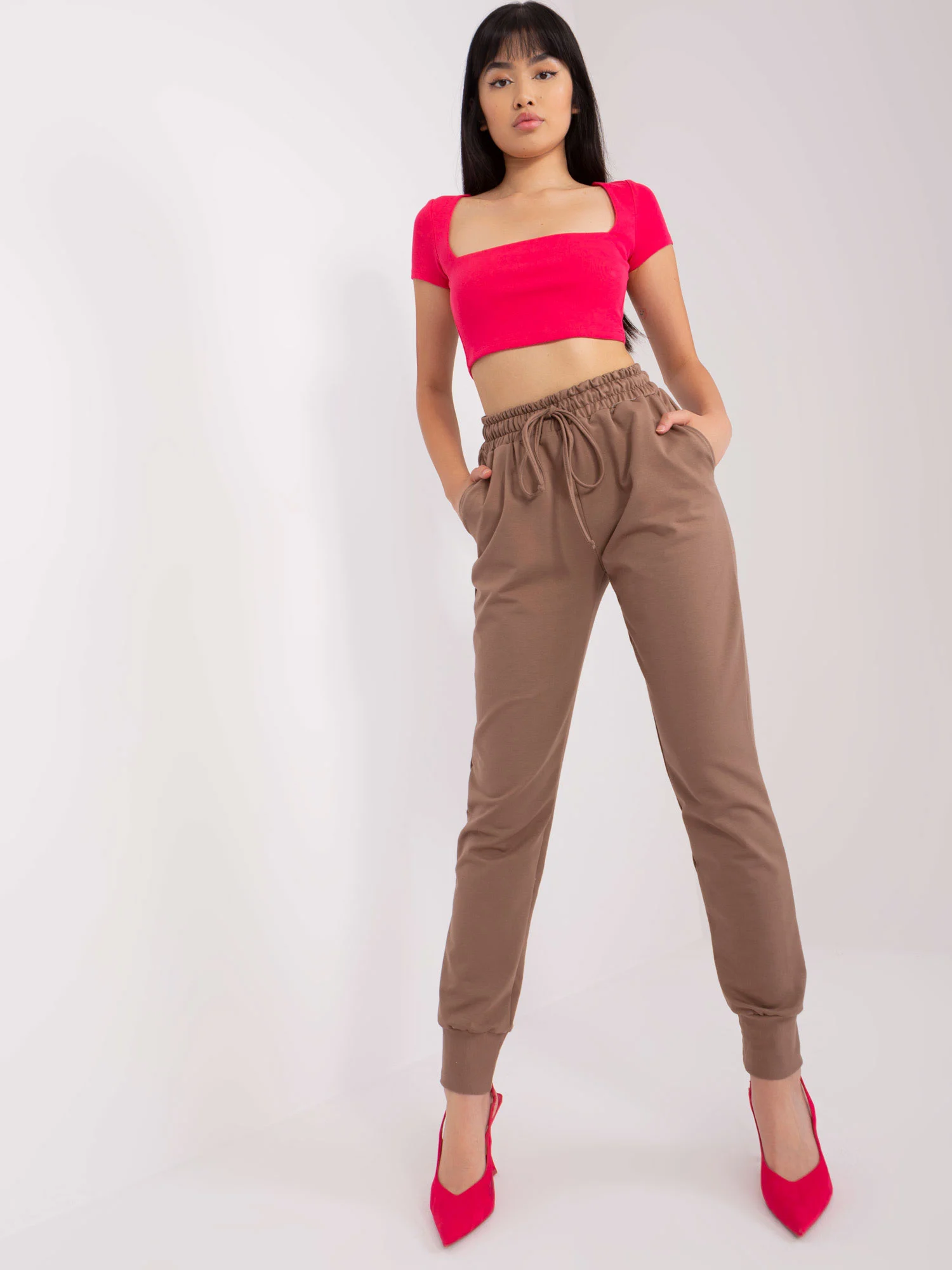 Pantaloni Dama Lunga, Sport, LAKERTA, Maro Casual - imagine 2