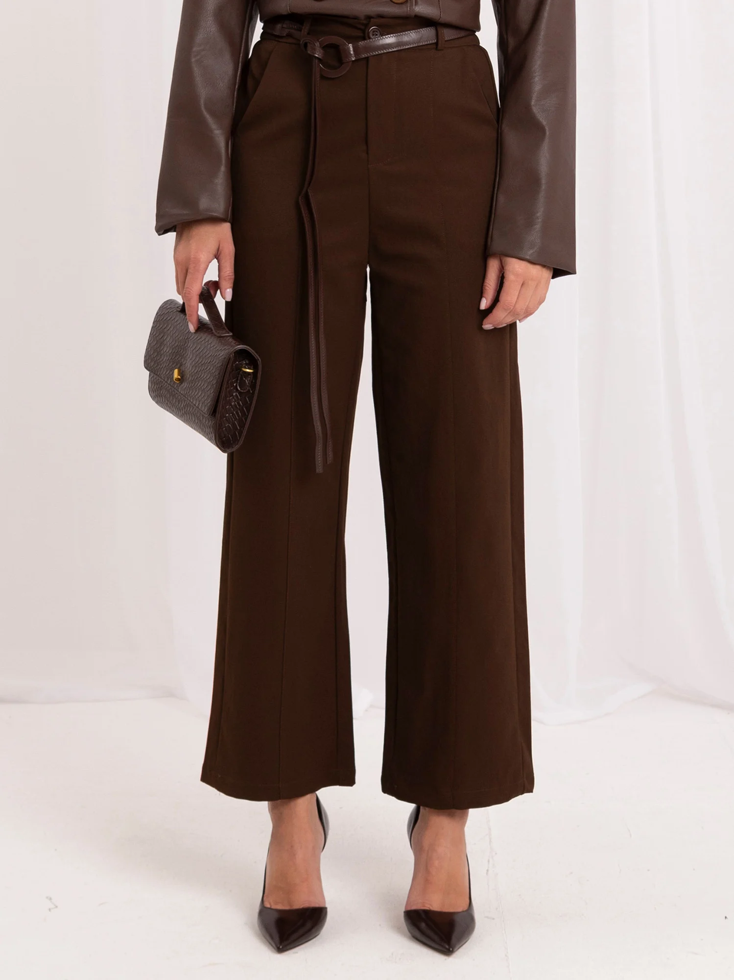 Pantaloni Dama 7/8, Larga, ITALY MODA, Maro Eleganta Office - imagine 6