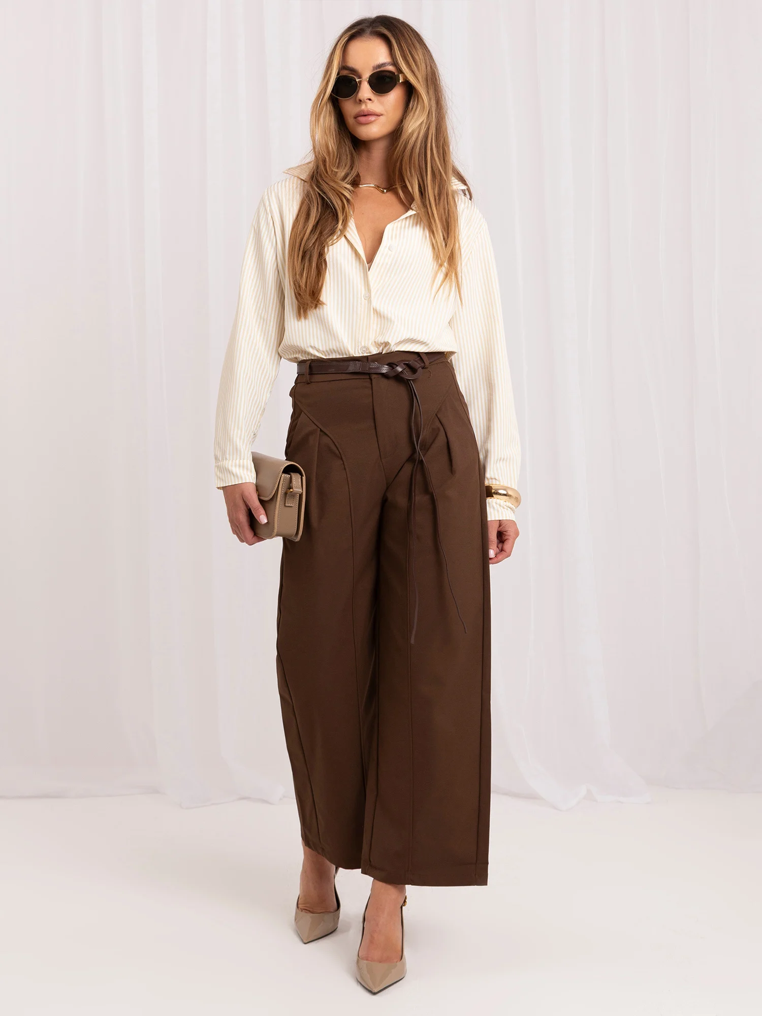 Pantaloni Dama 7/8, Larga, ITALY MODA, Maro Eleganta Office - imagine 7